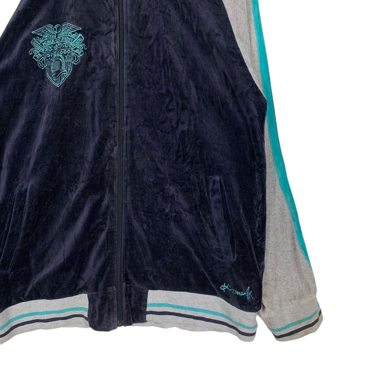 Japanese Brand KISSMARK Colorblock Velvet Jacket #1041-C47 Size US L / EU 52-54 / 3 - 4 Thumbnail