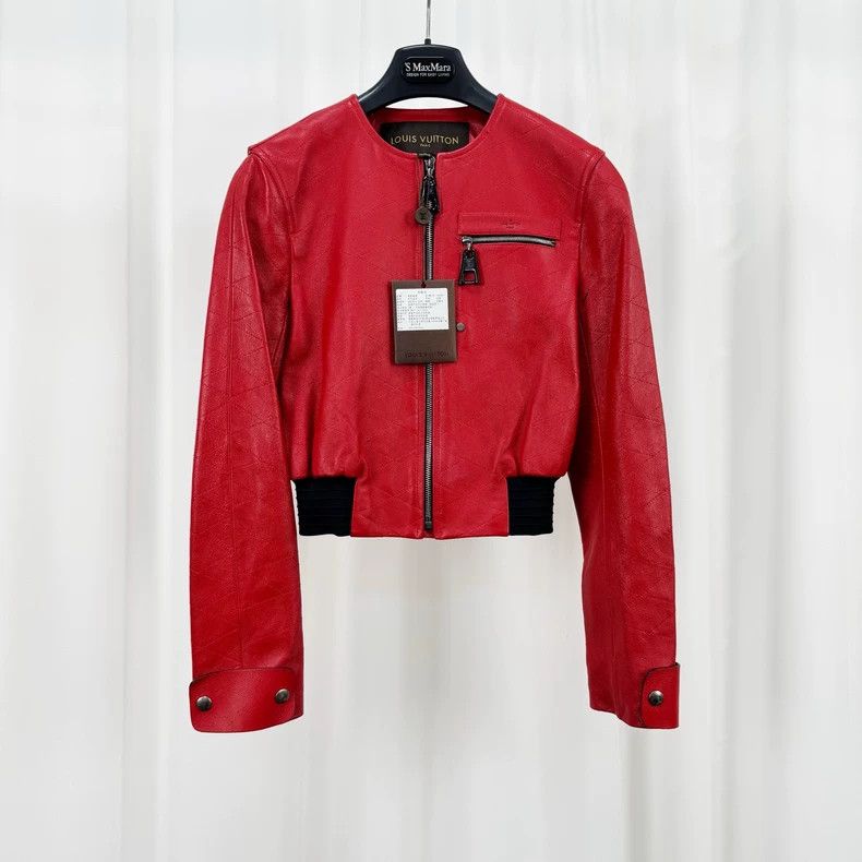Louis Vuitton Louis Vuitton Red Leather Jacket - dmc Size US XS / EU 42 / 0 - 1 Thumbnail