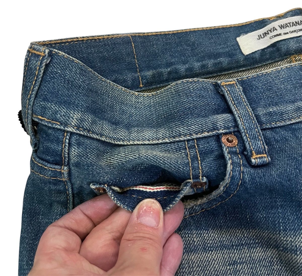 Junya Watanabe Junya Watanabe Comme Des Garcons Cdg Patchwork Cropped Jeans Size US 30 / EU 46 - 14 Thumbnail