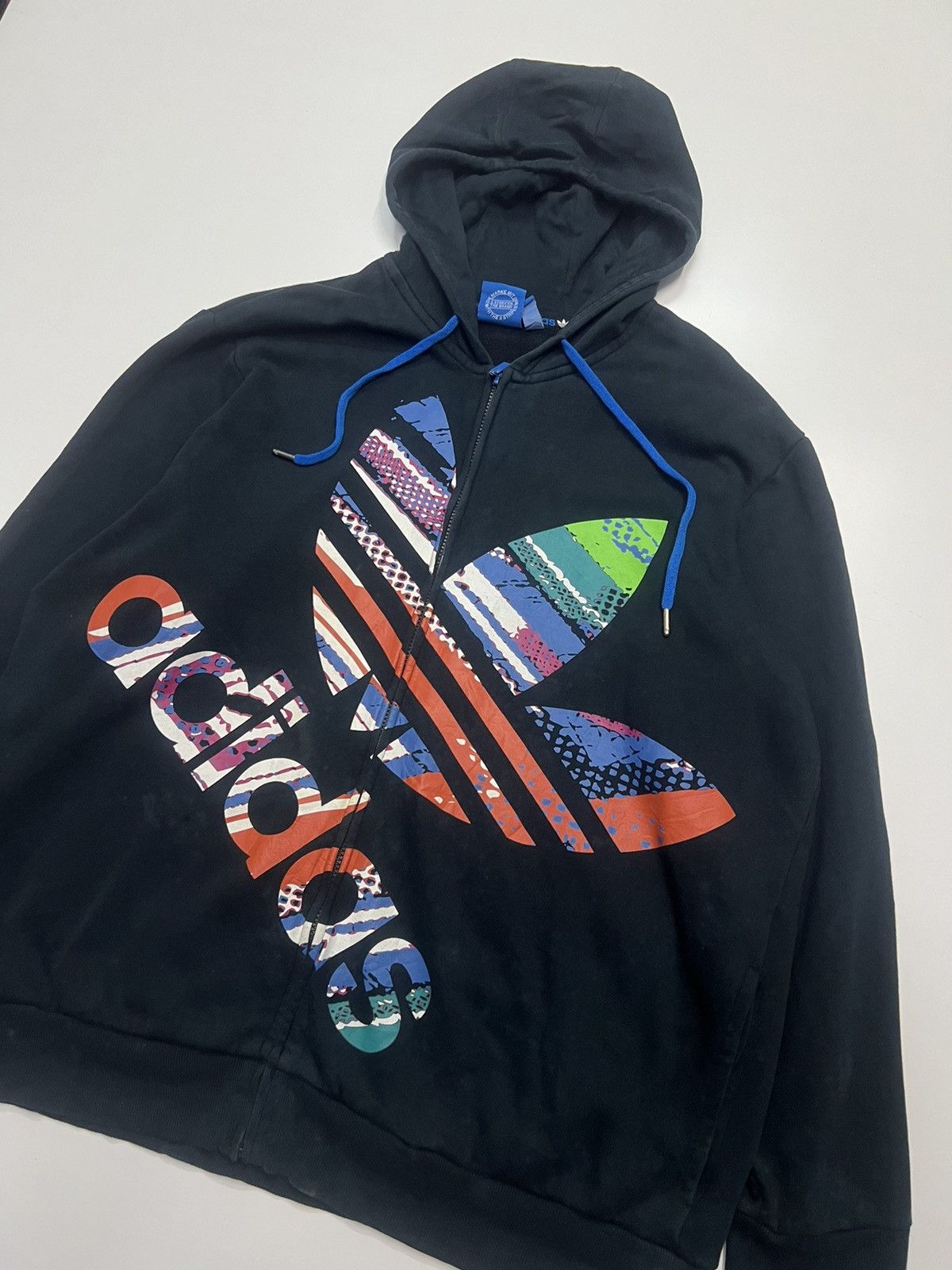 Vintage Adidas Big Logo Hoodies Size US XXL / EU 58 / 5 - 2 Thumbnail