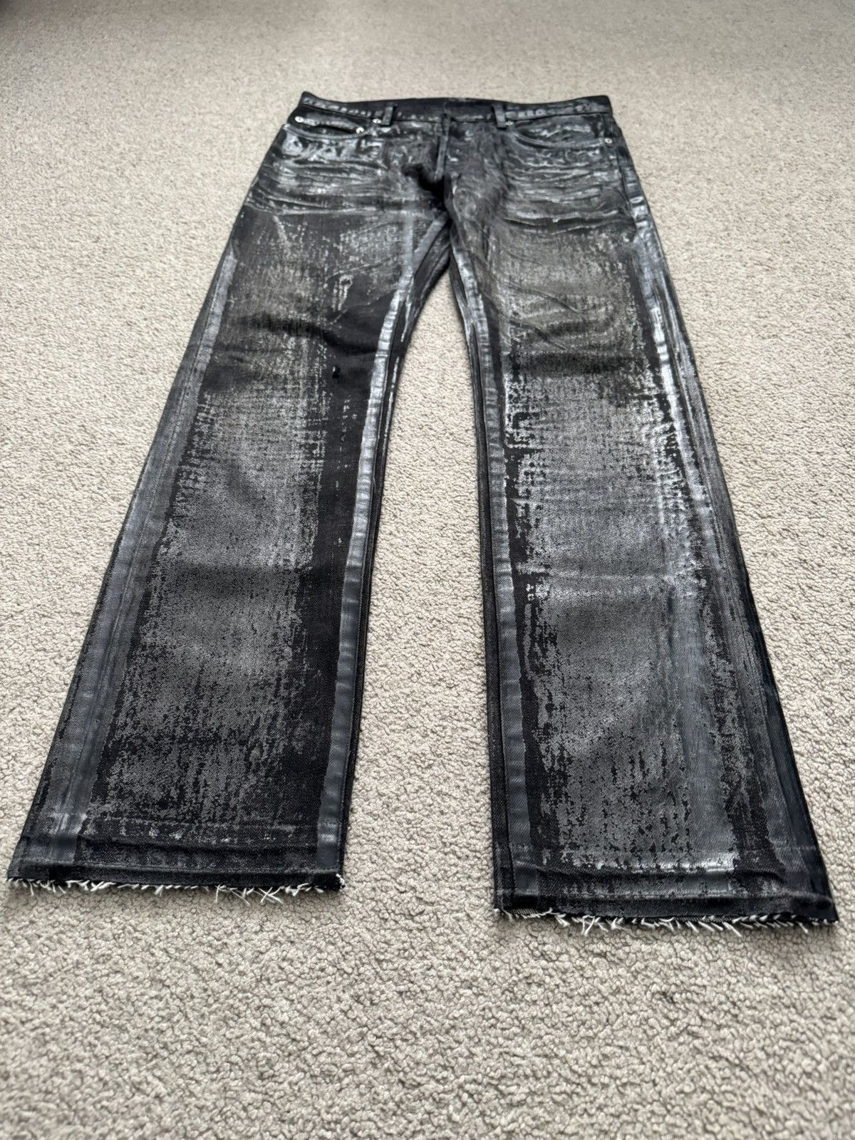 Dior AW08 Dior Homme “Luster” Black Waxed Size US 30 / EU 46 - 12 Thumbnail