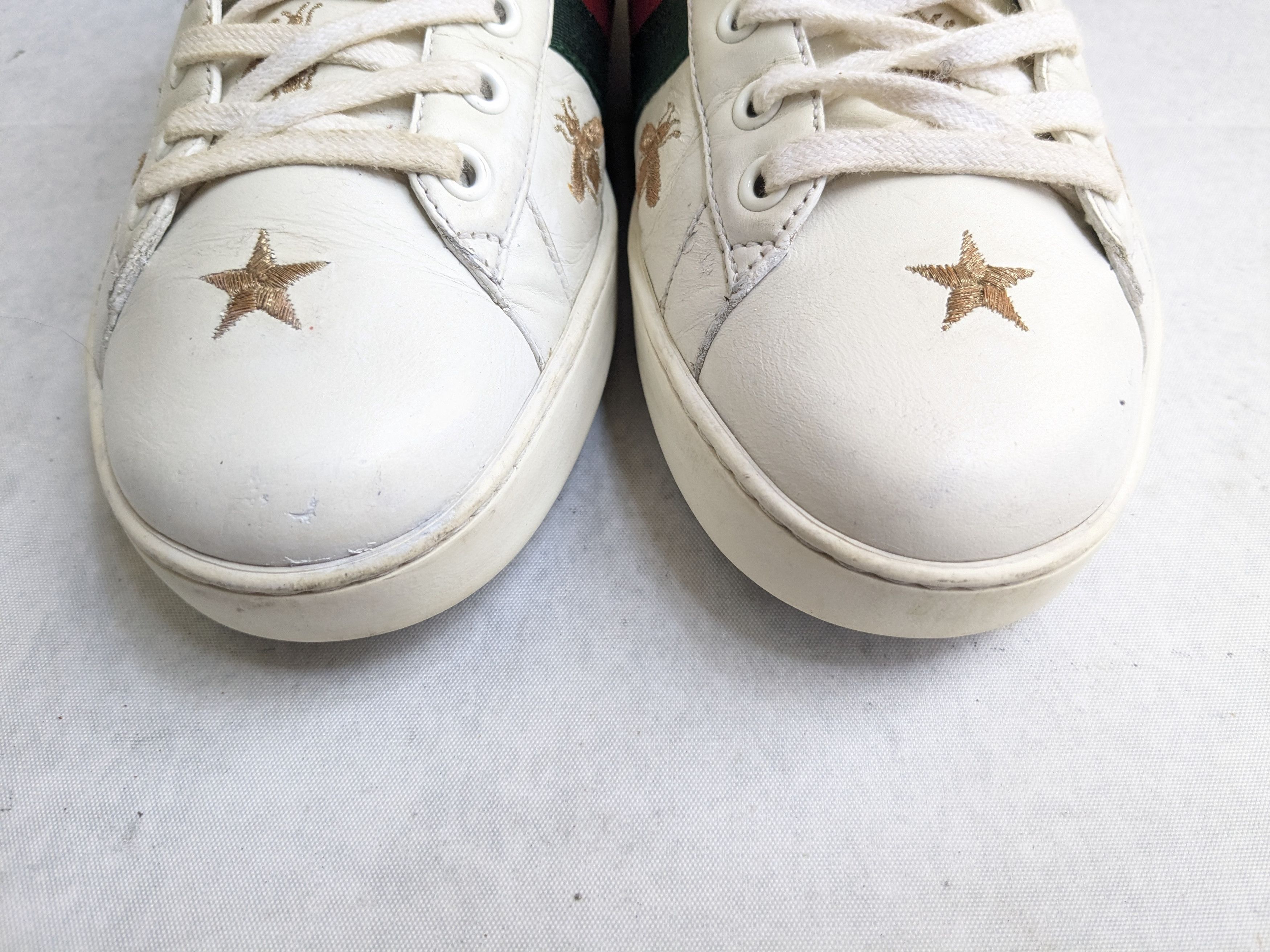 Gucci Gucci Ace Sneakers White Stats Bee 7.5 Low Tops Size US 7.5 / EU 40-41 - 3 Thumbnail