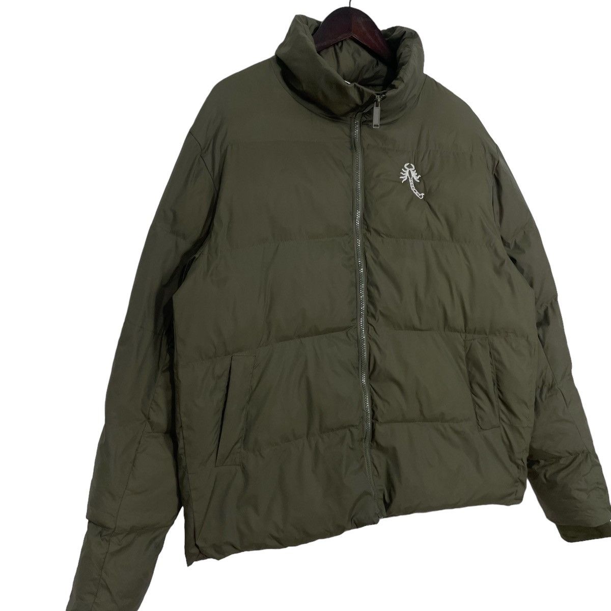 If Six Was Nine Vintage Scorpion Puffer Down Jacket Small Logo Full Zipp Size US L / EU 52-54 / 3 - 3 Thumbnail