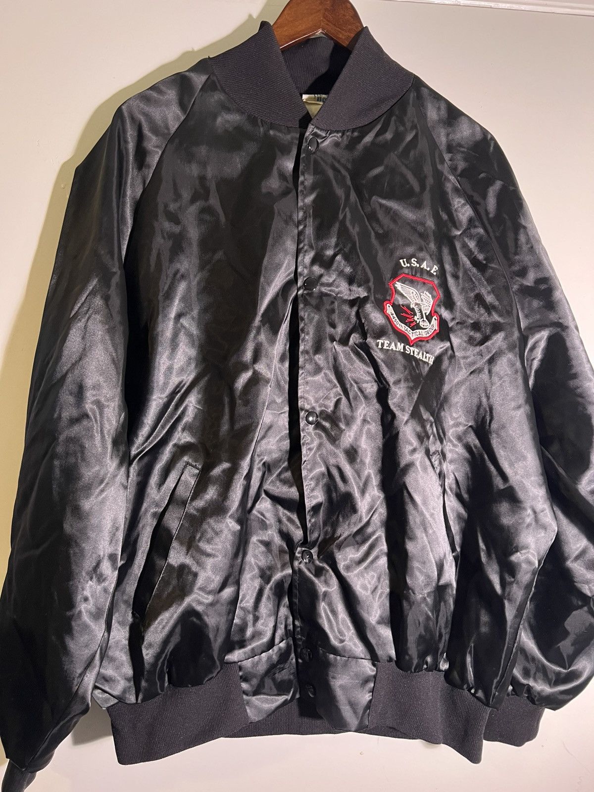 Vintage 80’s 90’s Vintage F-117A Stealth Fighter Jet Retro Jacket Size US XXL / EU 58 / 5 - 5 Thumbnail