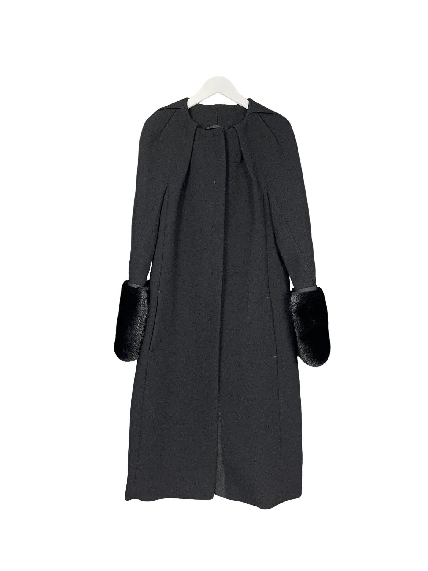 Max Mara Max Mara Atelier Wool Coat with Fur Cuffs Size IT 40 Size S / US 4 / IT 40 - 1 Thumbnail