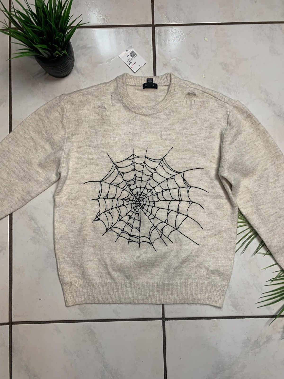 Forever 21 Graphic Y2k Spider Knit Sweater Size US L / EU 52-54 / 3 - 1 Thumbnail