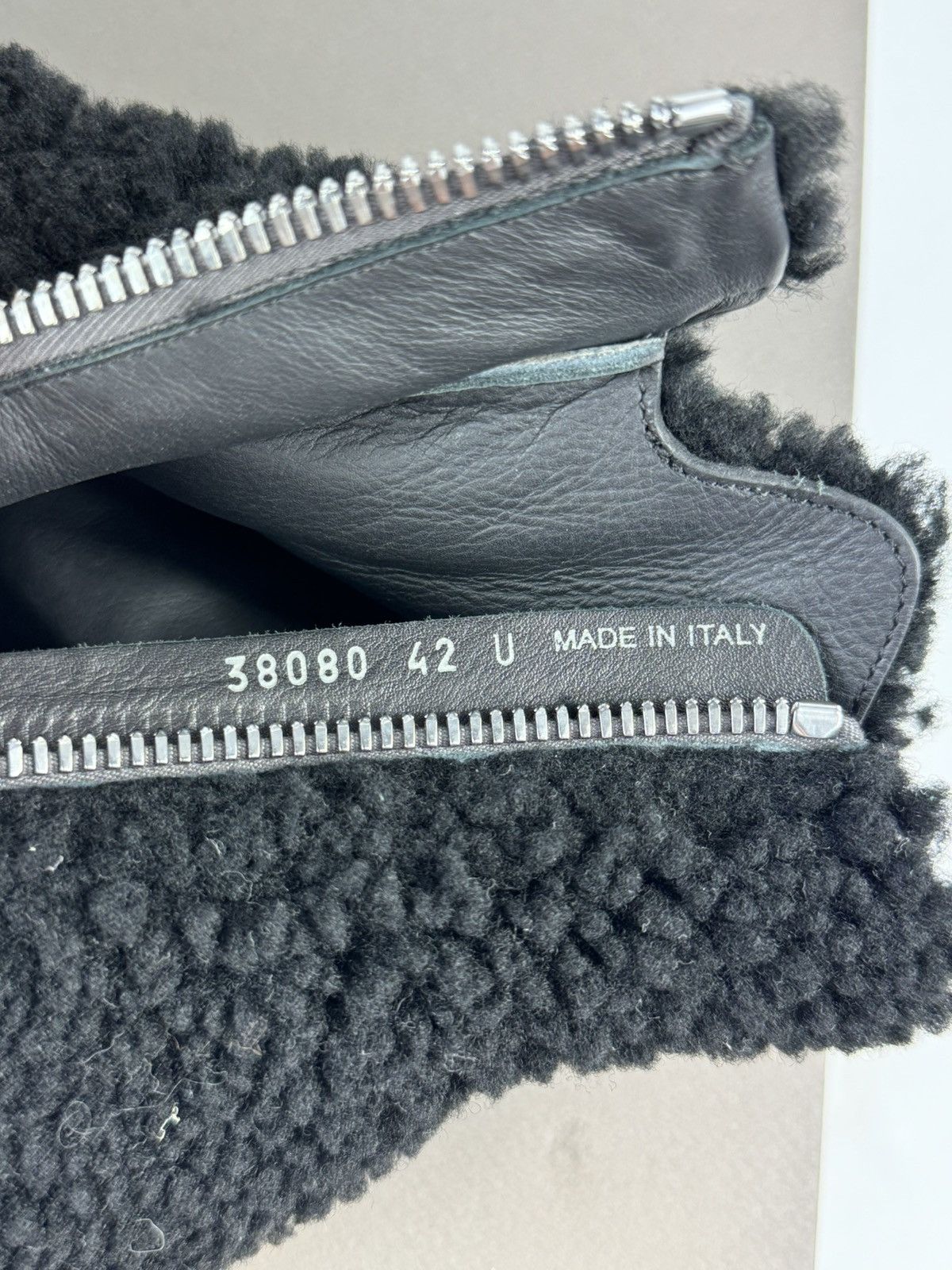 Rick Owens SHEARLING HIGH TOP SNEAKERS Size US 9 / EU 42 - 7 Thumbnail