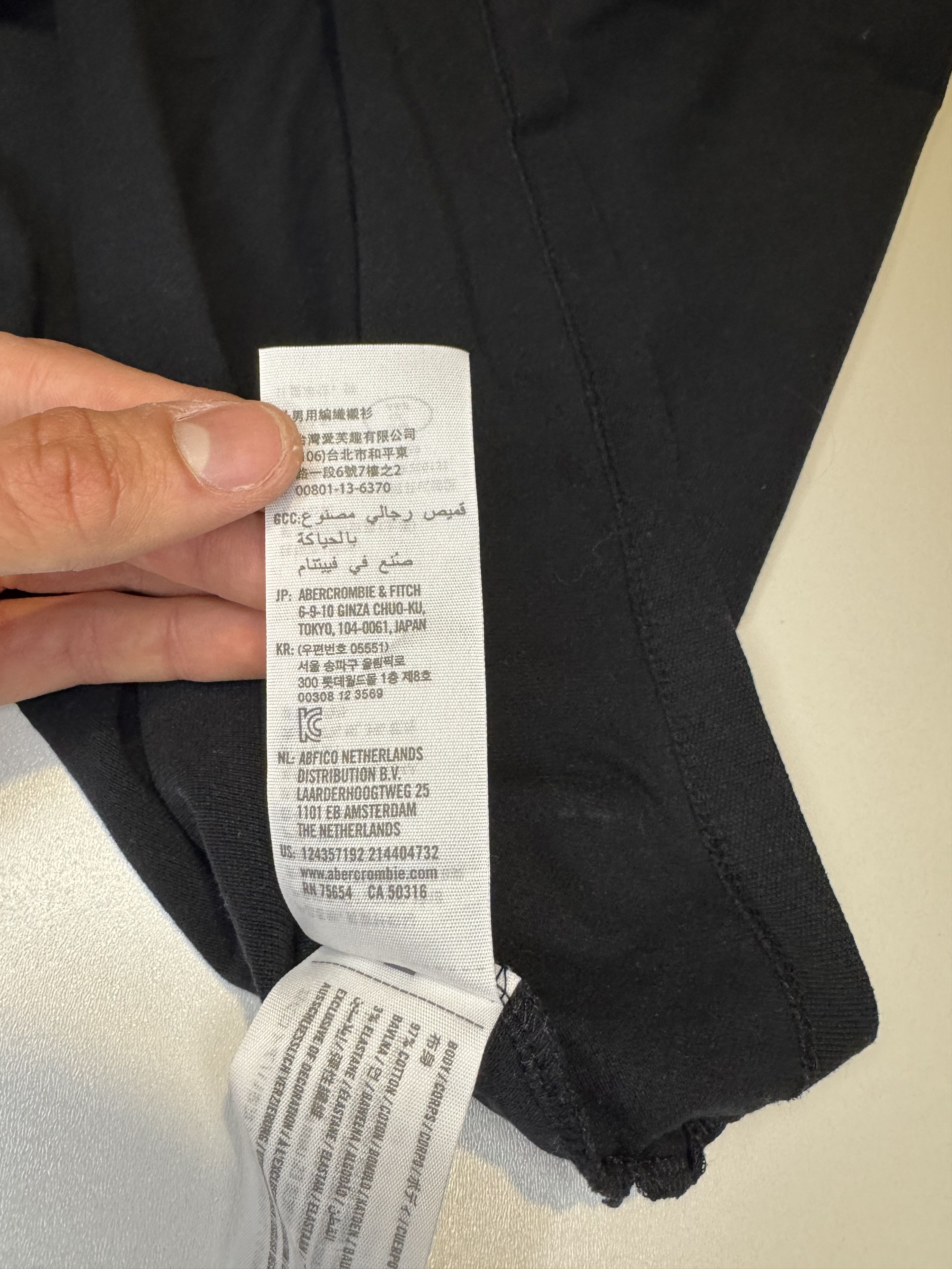 Abercrombie & Fitch Abercrombie & Fitch Black Polo Super Slim L White Trim Size US L / EU 52-54 / 3 - 5 Thumbnail