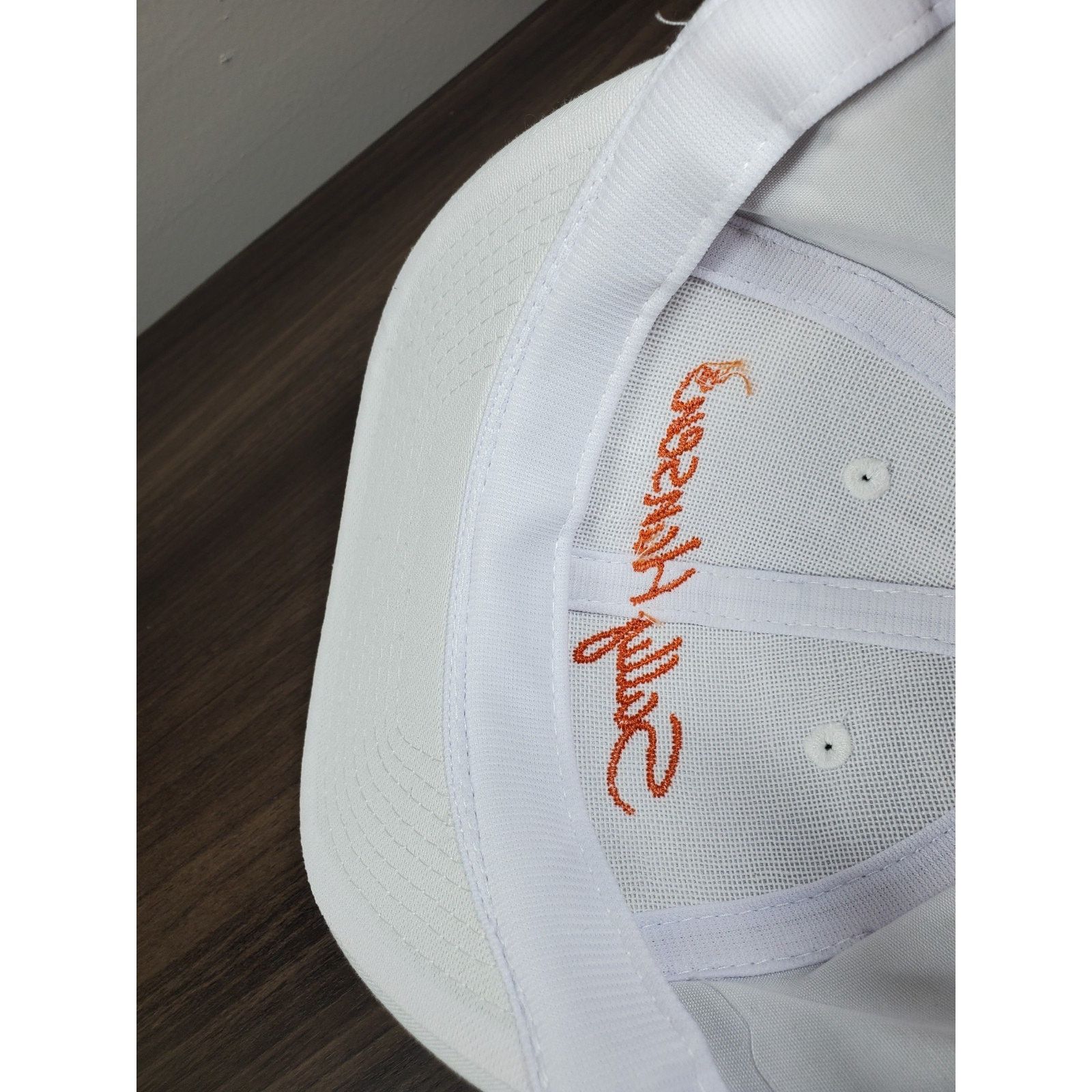 Vintage Sally Hansen Hat White & Orange Embroidered Cap Makeup Brand Size ONE SIZE - 10 Thumbnail