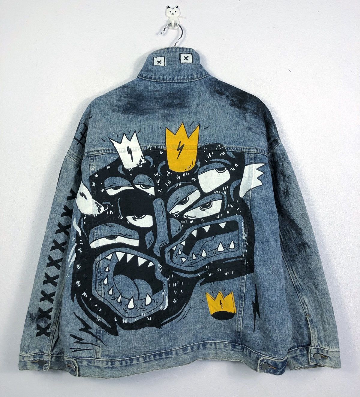 Seditionaries Rare Kirin Strange Handpainted Denim Button Jacket Size US L / EU 52-54 / 3 - 8 Thumbnail