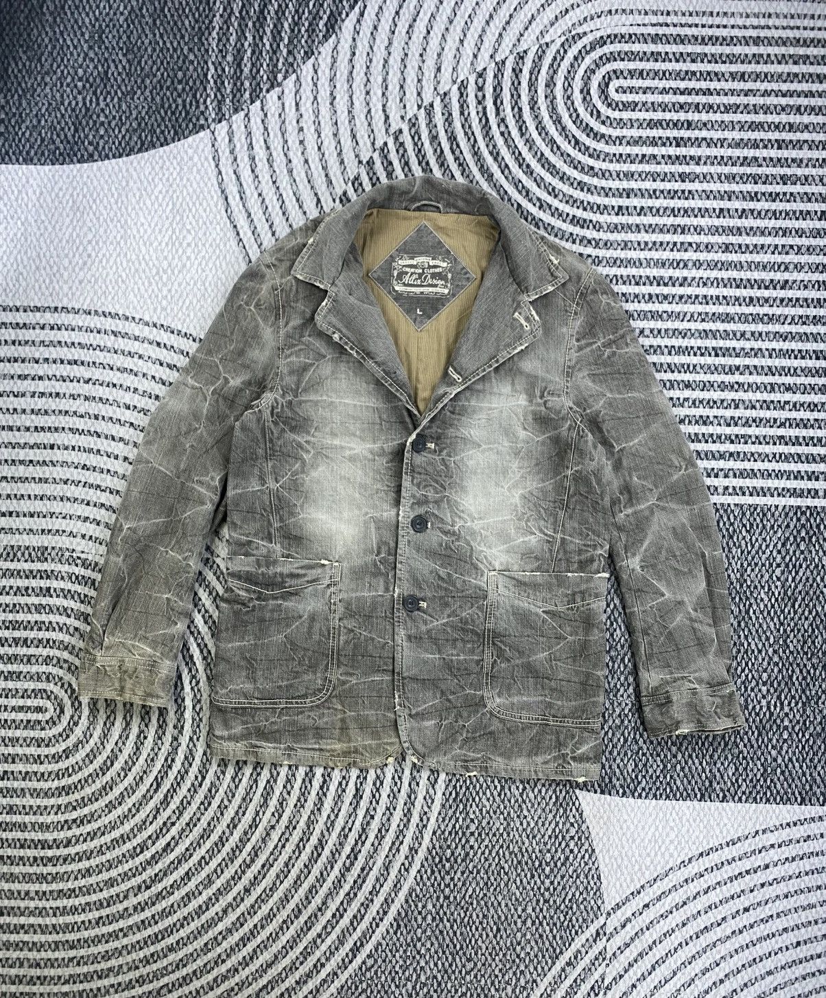 If Six Was Nine Vintage Allix Design Rare Washed Grey Fullbutton Jacket Size US M / EU 48-50 / 2 - 5 Thumbnail