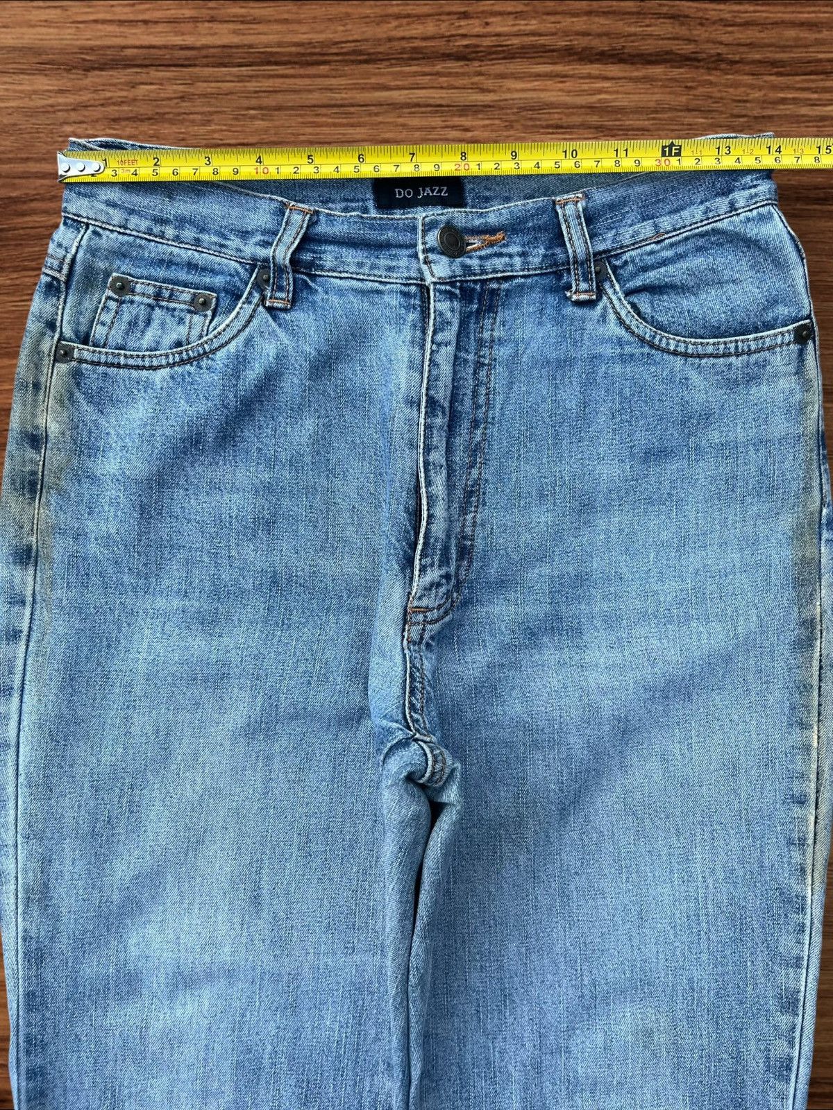 Japanese Brand Vintage Y2K Japanese Brand High Rise Blue Washed Flare Jeans Size 27" / US 4 / IT 40 - 10 Thumbnail
