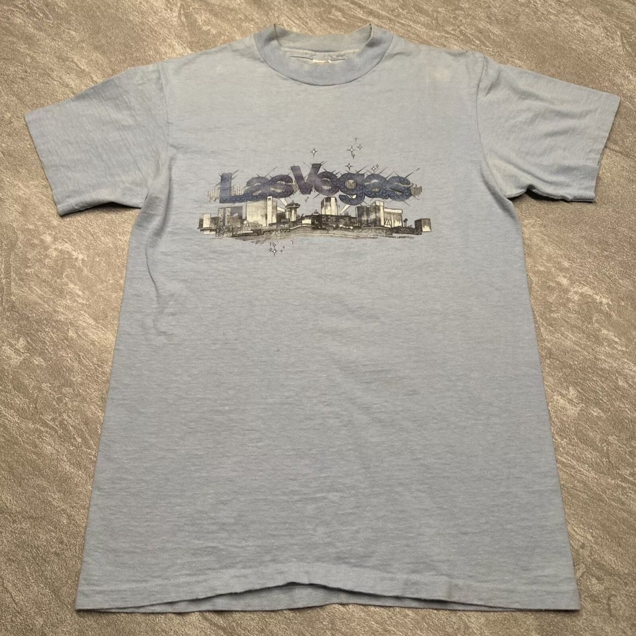 Hanes × Vintage Vintage Las Vegas Nevada Skyline City Single Stitch Shirt Size US M / EU 48-50 / 2 - 1 Thumbnail