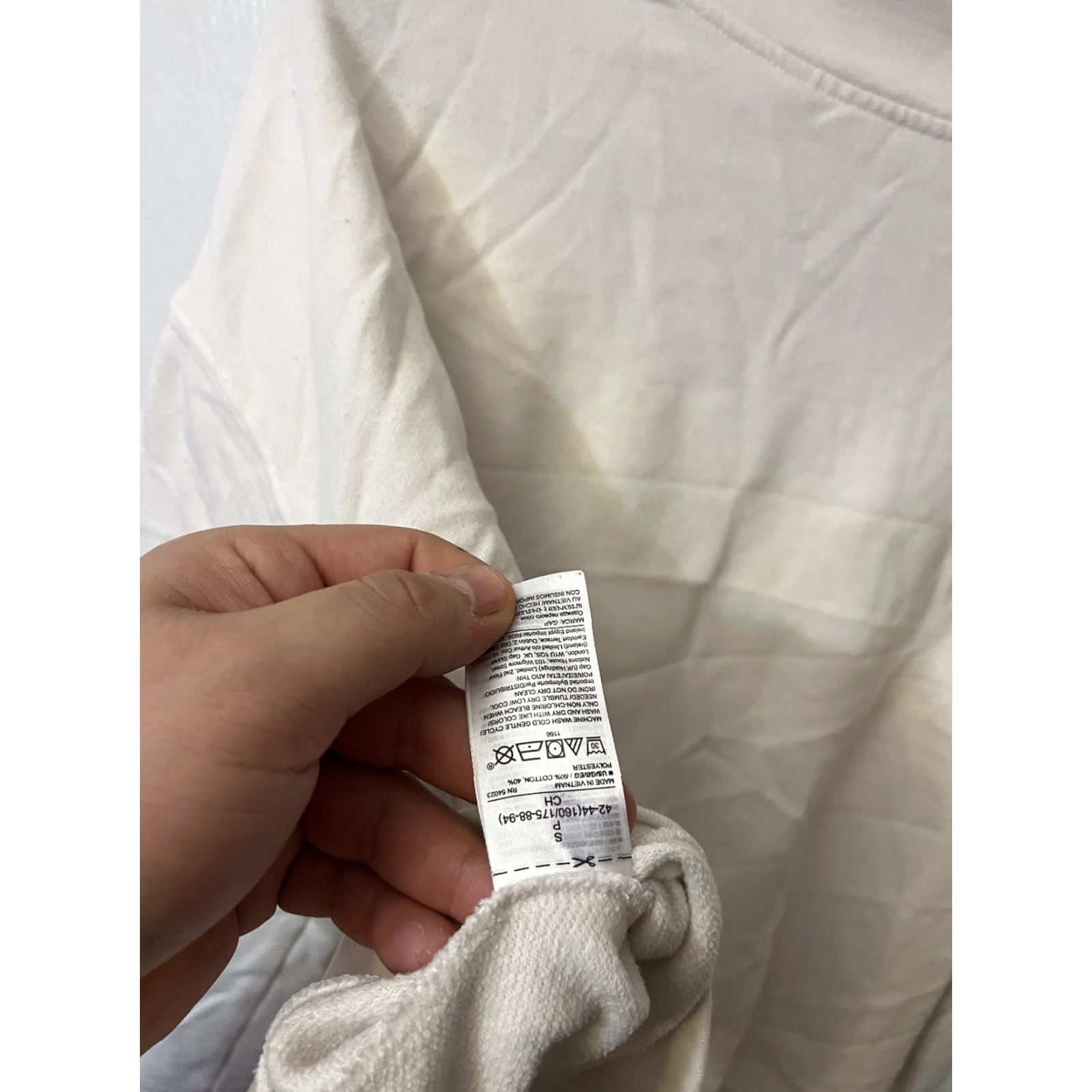 Gap Gap White 1/4 Zip Sweater Small Women Cropped Size S / US 4 / IT 40 - 4 Thumbnail