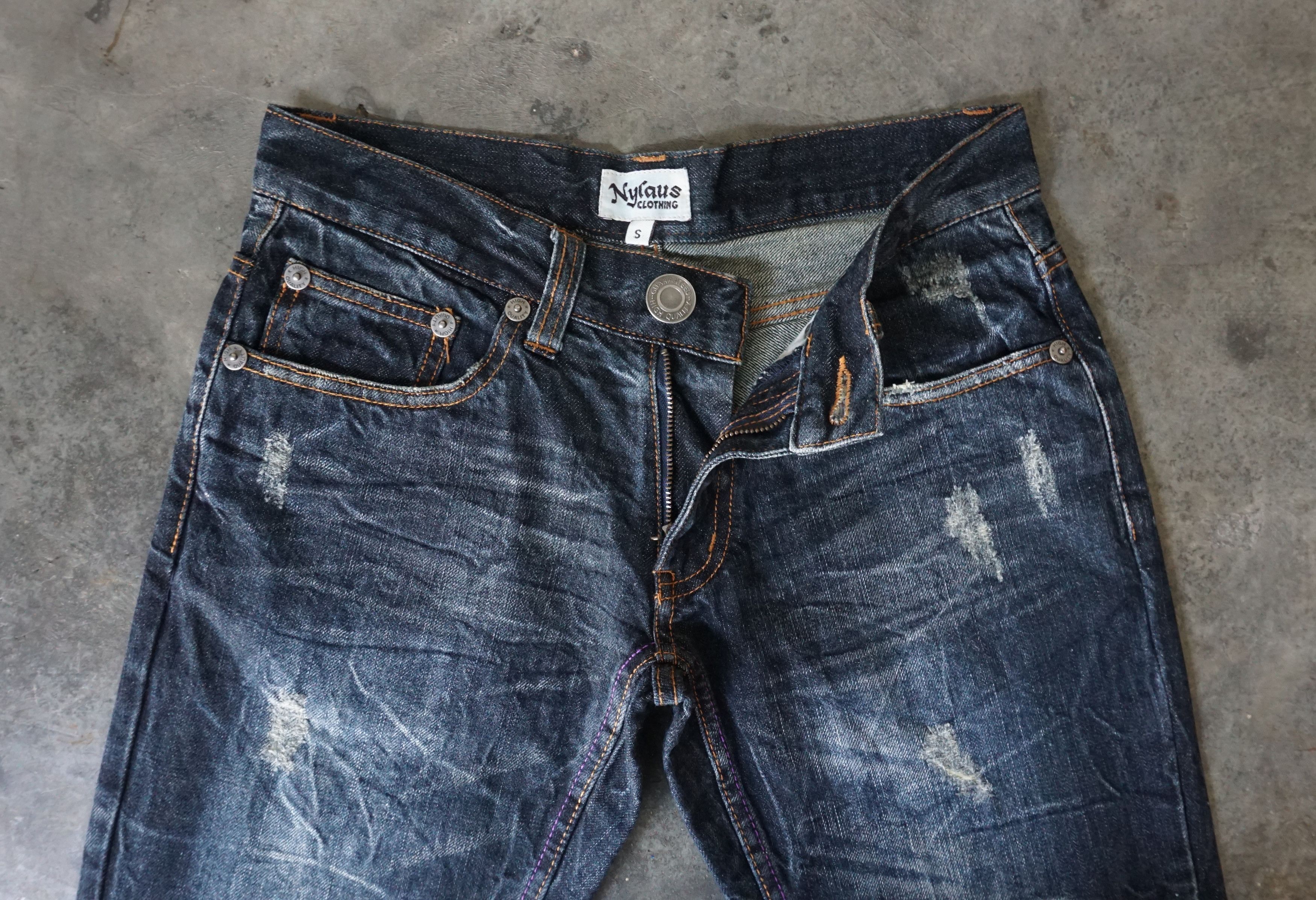 Japanese Brand NYLOUS CLOTHING JEANS W28 Size US 28 / EU 44 - 3 Thumbnail
