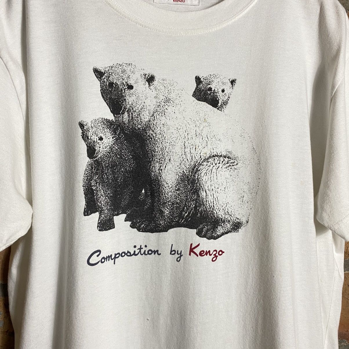 Kenzo KENZO White Bear Print Tee Size XS / US 0-2 / IT 36-38 - 5 Thumbnail