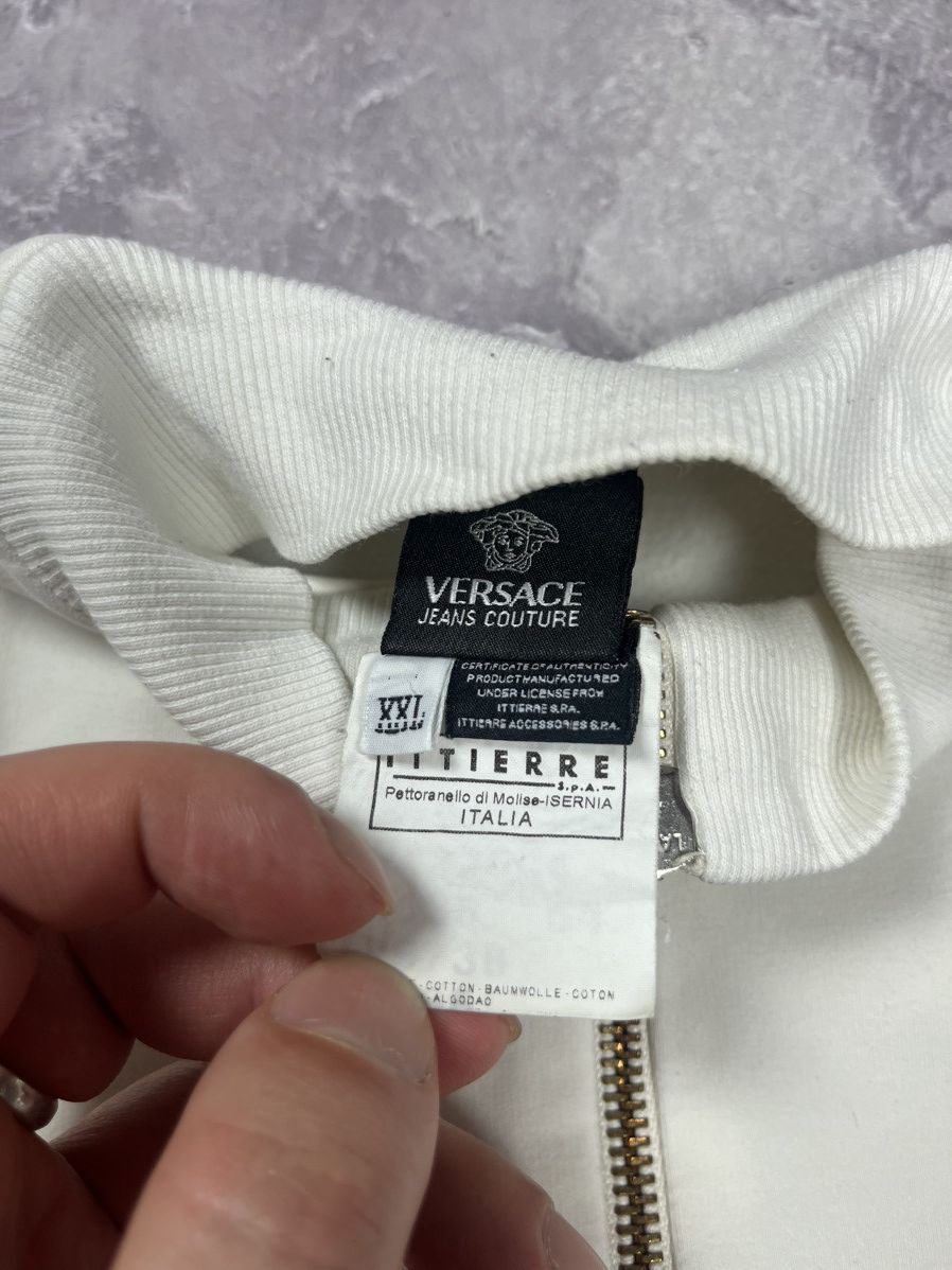 Versace Jeans Couture Versace Jeans Couture Vintage White Zip Sweatshirt Size XXL / US 16-18 / IT 52-54 - 9 Thumbnail