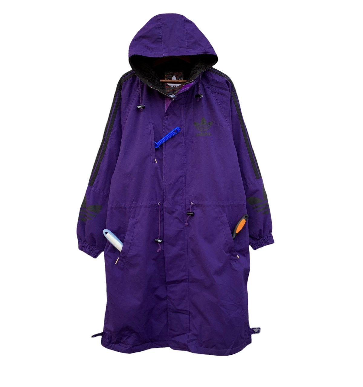 Adidas Rare! 94/95 F/W Sample Vintage Adidas Long Jacket Big Logo Size US XL / EU 56 / 4 - 4 Thumbnail