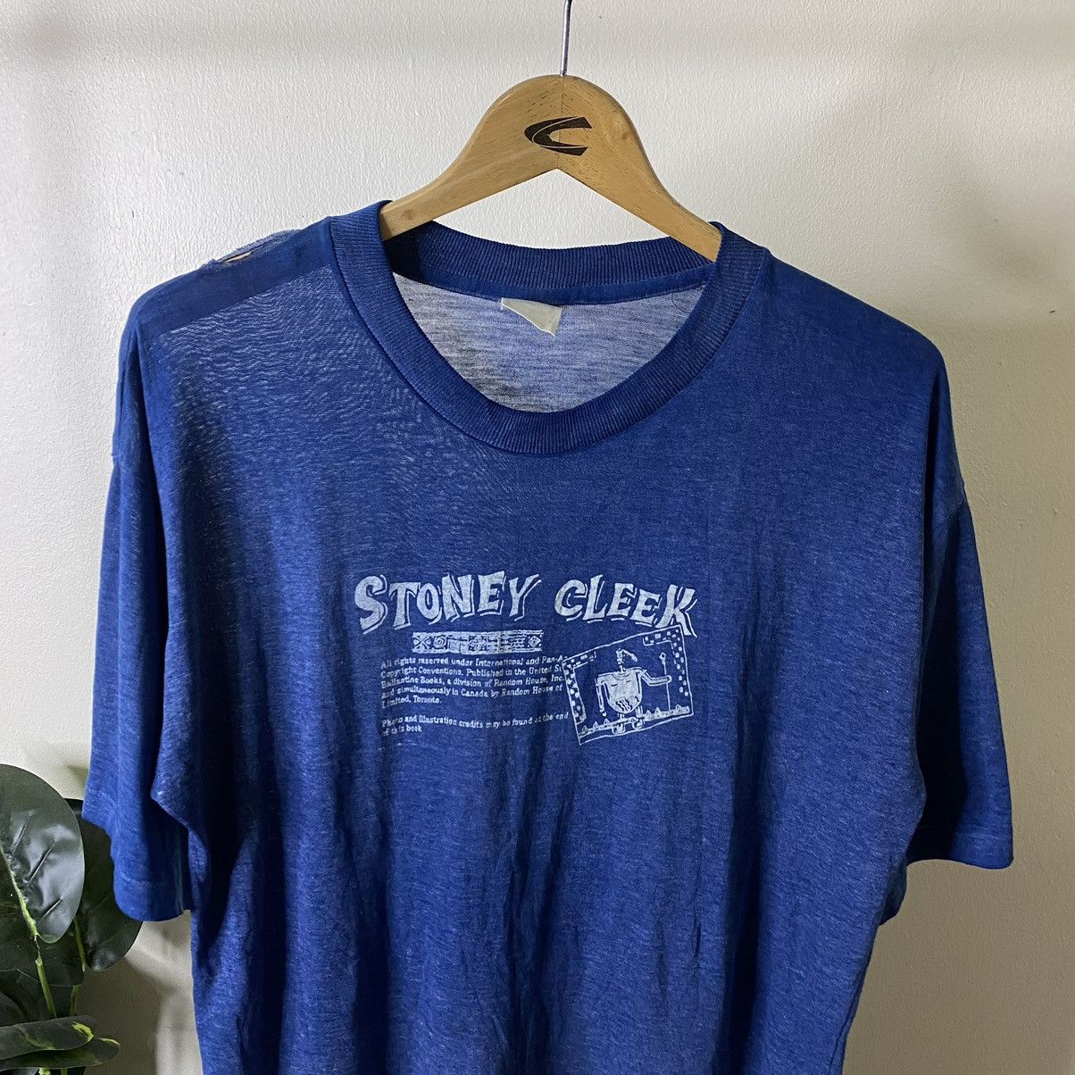 Vintage Vintage 1980s Stoney Cleek Book Promo T Shirt Size US M / EU 48-50 / 2 - 2 Thumbnail