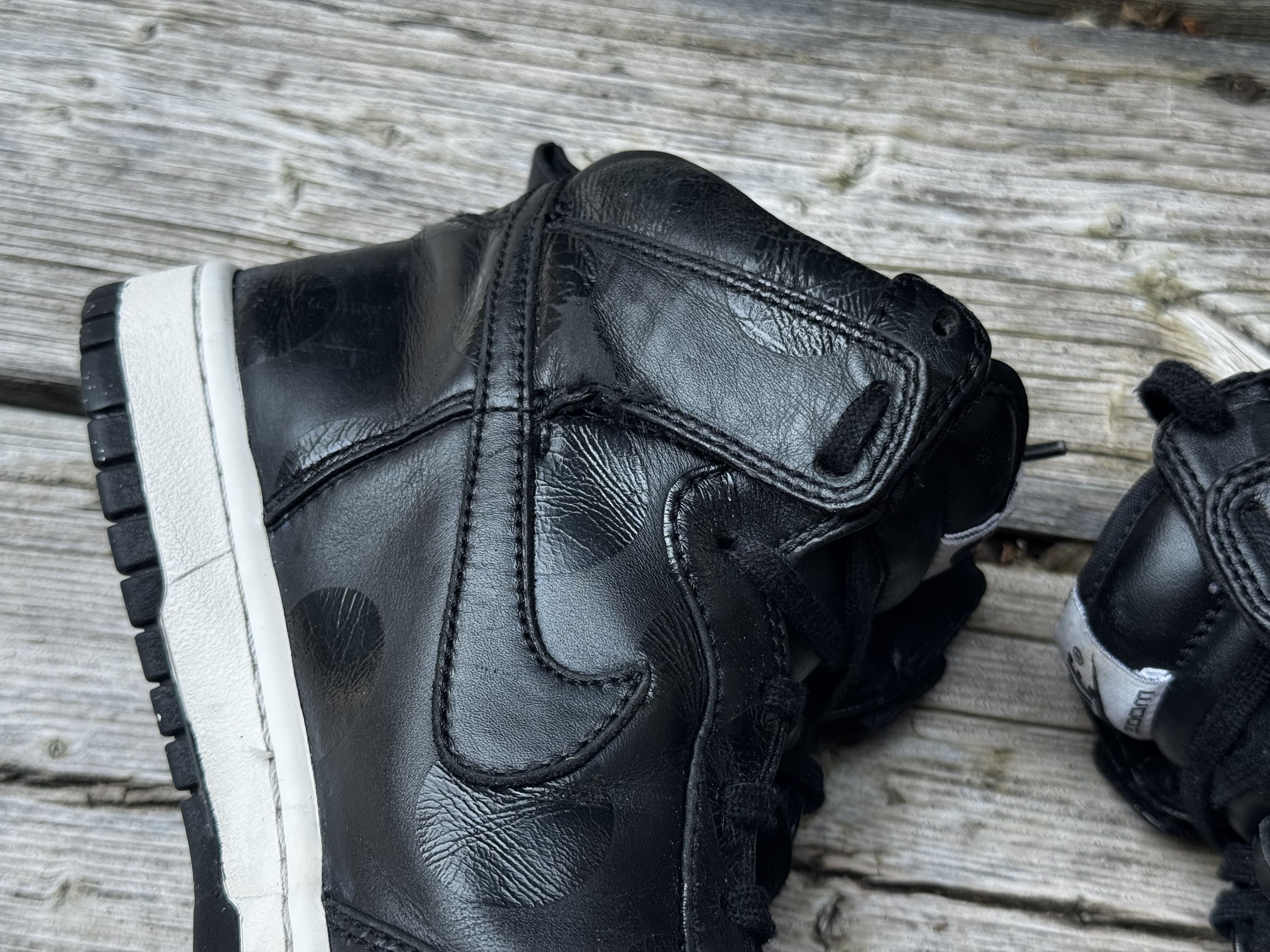 Nike 2010 WMNS Premium Dunk High 'Black Dot' [317814-005] Size US 7 / IT 37 - 4 Thumbnail