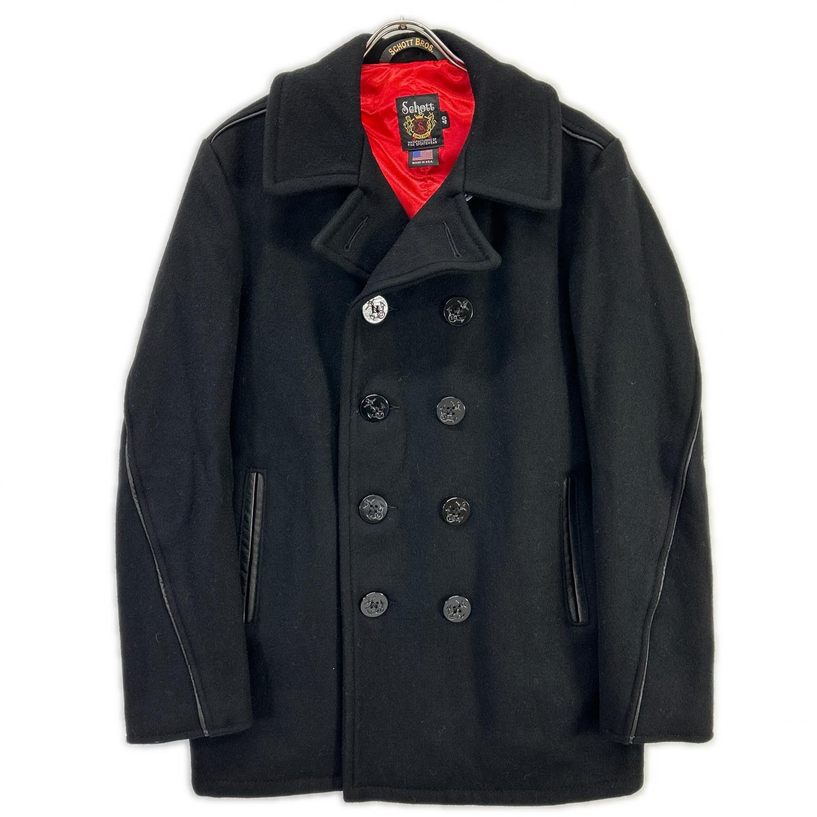Japanese Brand × Schott Schott 719 Varsity Style Wool And Leather