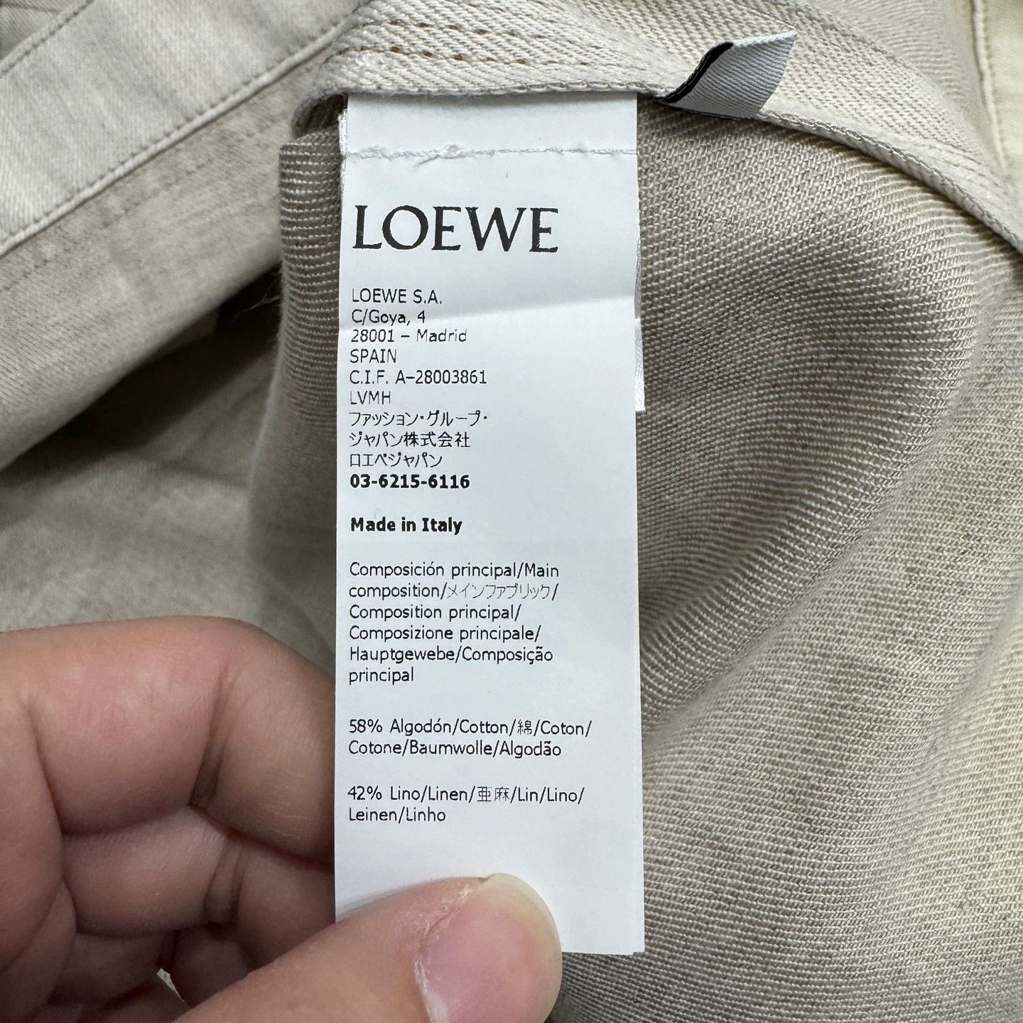 Loewe Loewe embossed pattern denim jacket women's 36 Size XS / US 0-2 / IT 36-38 - 4 Thumbnail