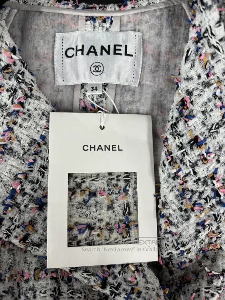 Chanel Chanel Greek series lace-with tweed jacket Size XXS / US 00 / IT 34 - 4 Thumbnail