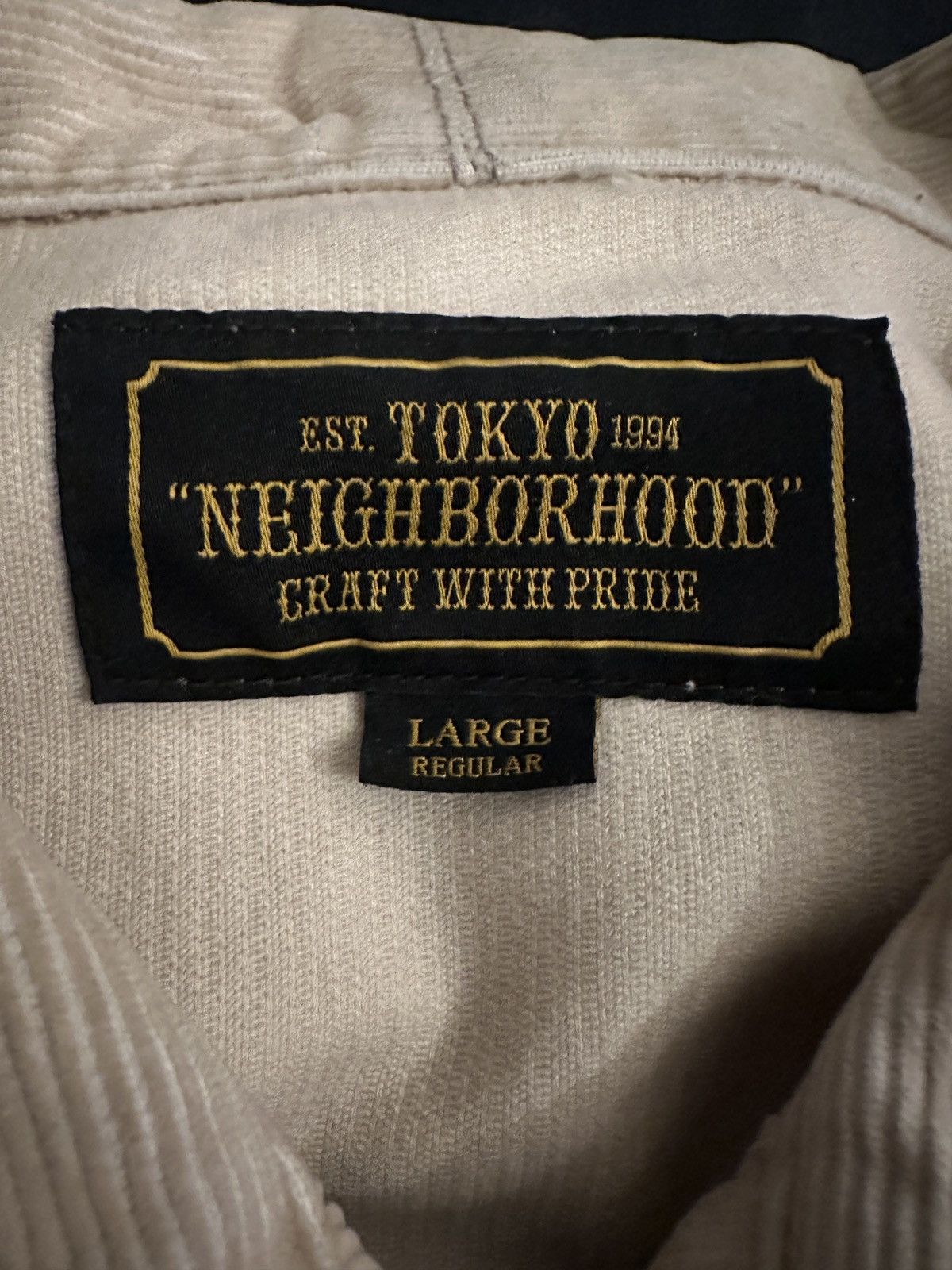 Neighborhood Neighborhood Tokyo Cream Corduroy A-2 Jacket Size Large Size US L / EU 52-54 / 3 - 3 Thumbnail