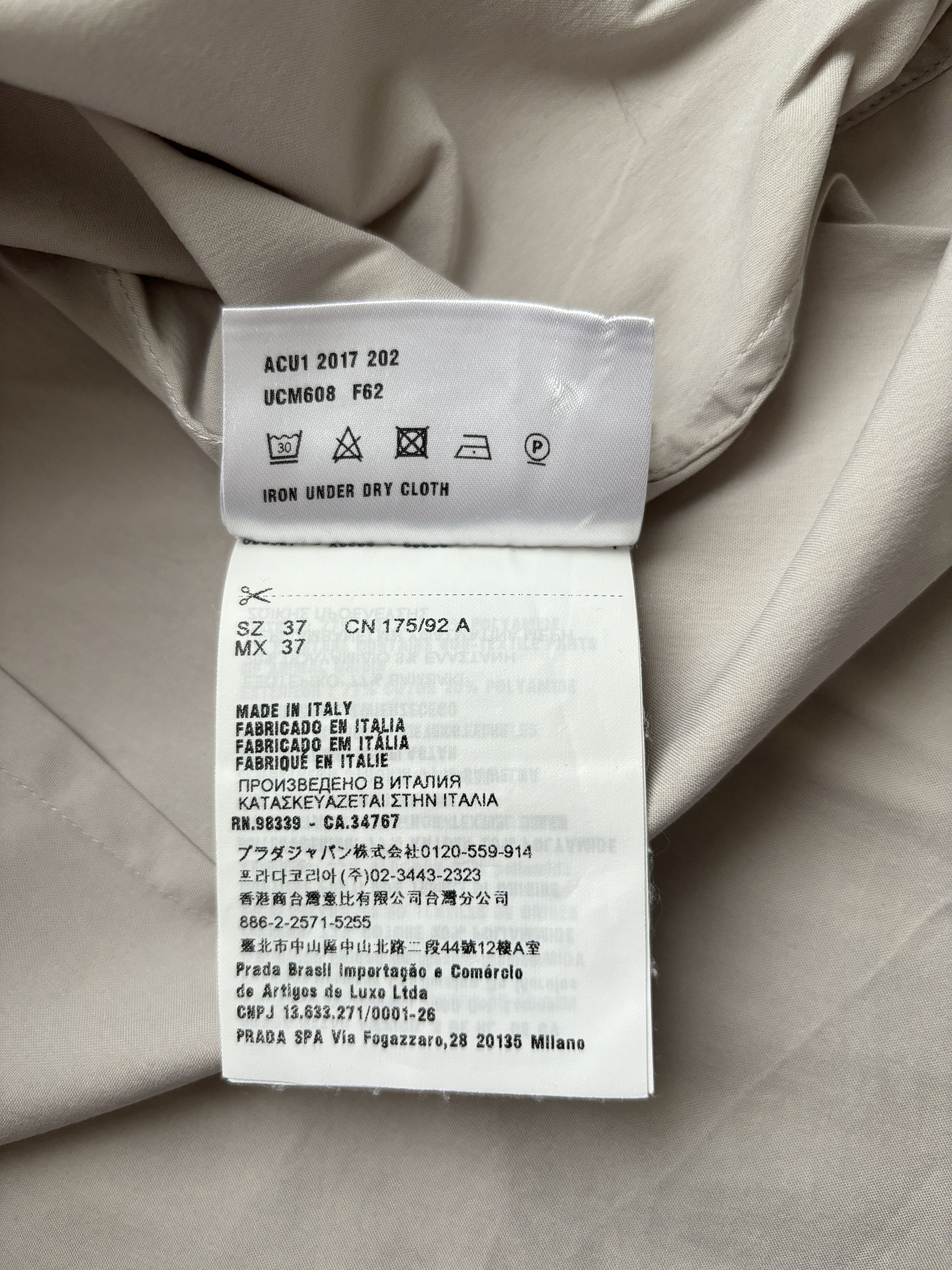 Prada ⚡️QUICK SALE⚡️2017 Prada Beige Button-Up Shirt Size US S / EU 44-46 / 1 - 5 Thumbnail