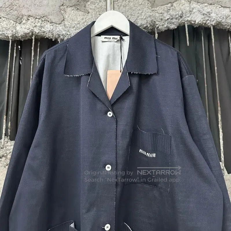 Miu Miu Miu Miu Blue Logo Women's Jacket . Size XXS / US 00 / IT 34 - 3 Thumbnail