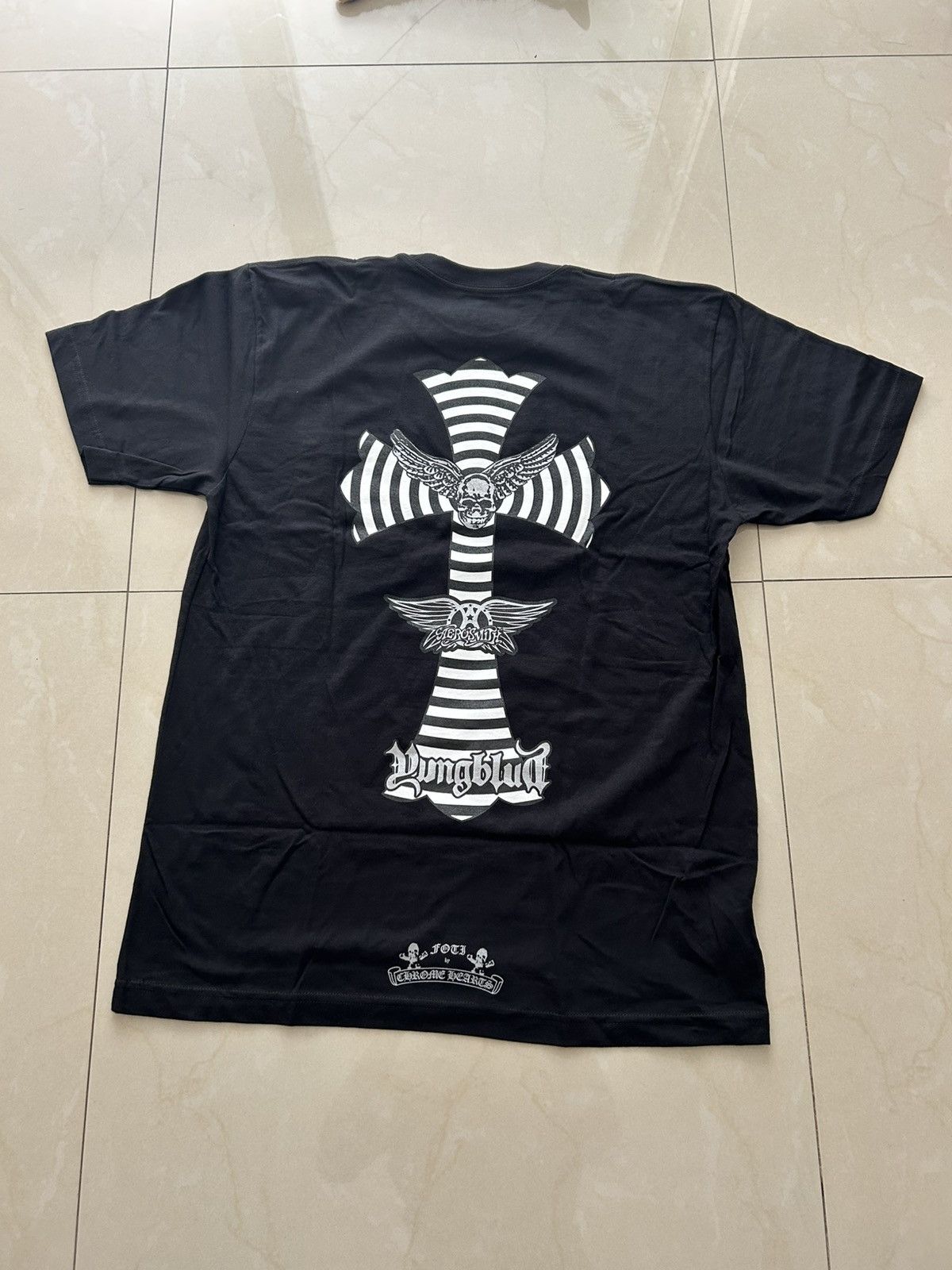 Chrome Hearts Chrome Hearts x Youngblud x Aerosmith Cross Tee Size US L / EU 52-54 / 3 - 3 Thumbnail