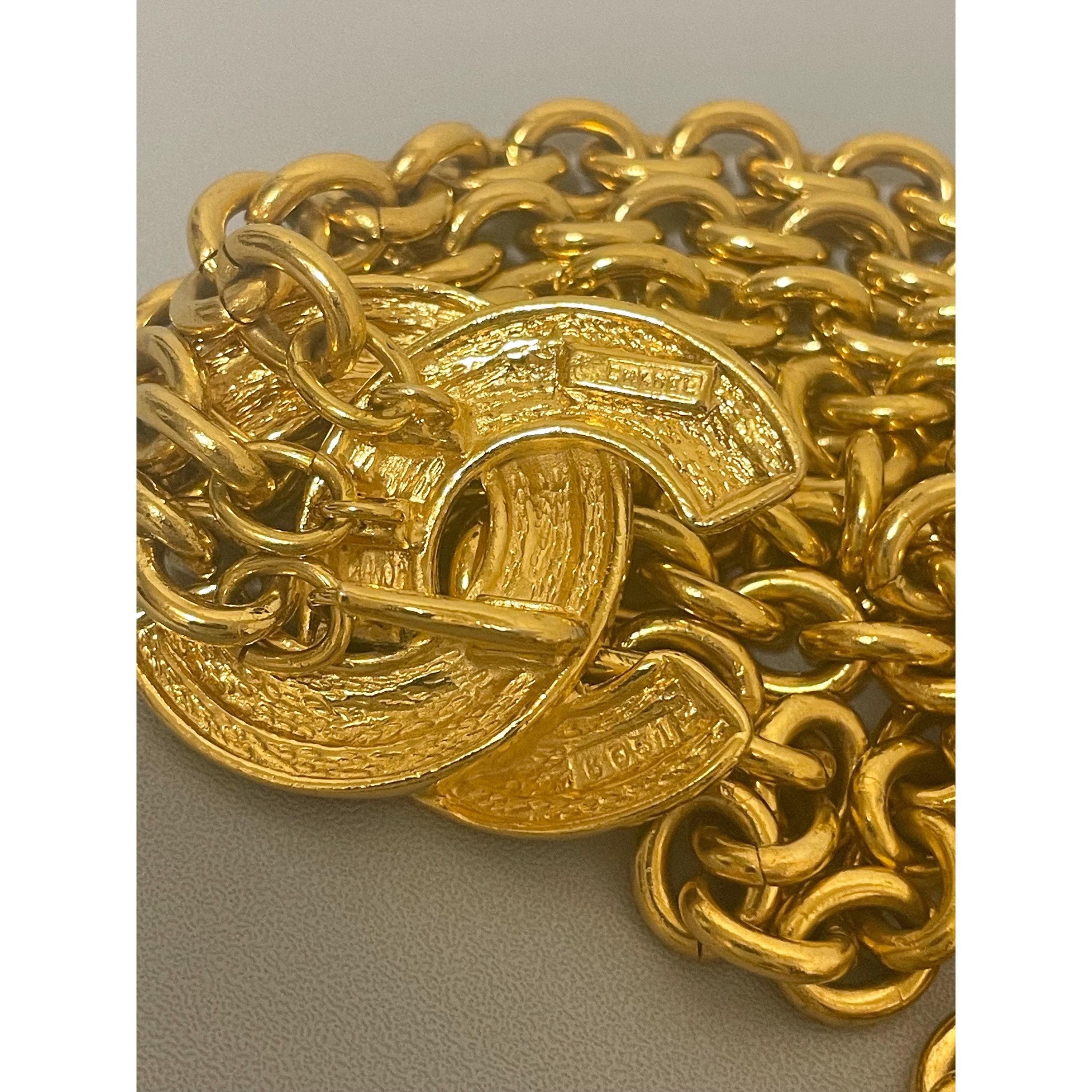 Chanel Vintage CHANEL chain belt with triple layer , cc marks Size ONE SIZE - 5 Thumbnail