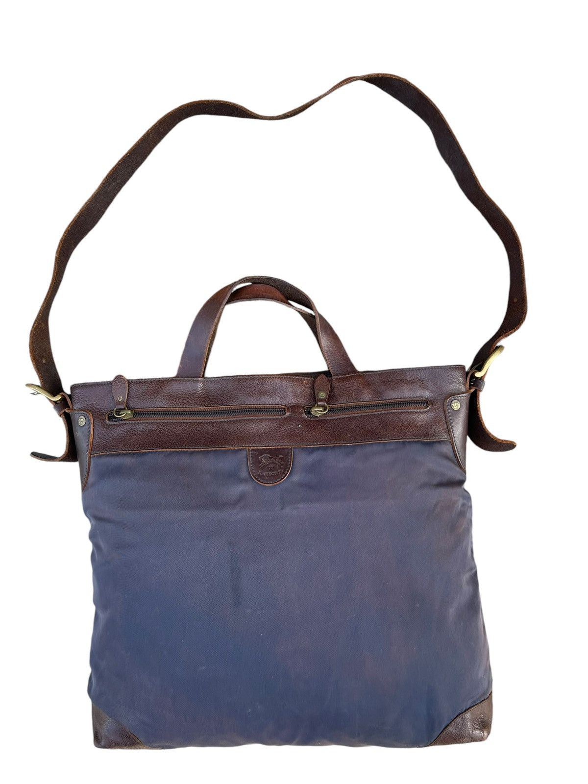 Il Bisonte Vintage IL BISONTE Sun Faded Nylon Leather 2 Way Bag Size ONE SIZE - 6 Thumbnail