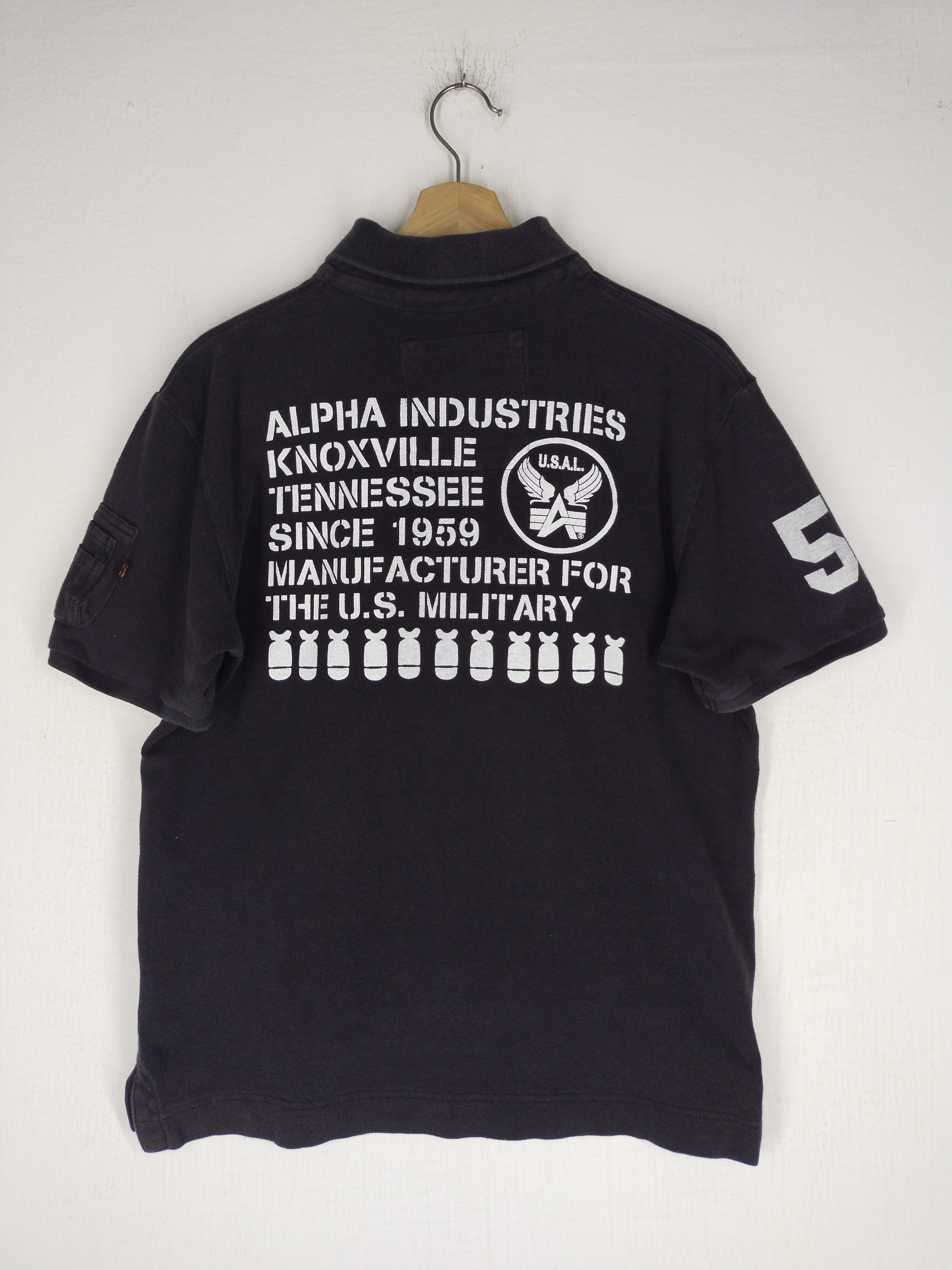 Alpha Industries Vintage Alpha Industries Collar Shirt Tee Size US M / EU 48-50 / 2 - 7 Thumbnail