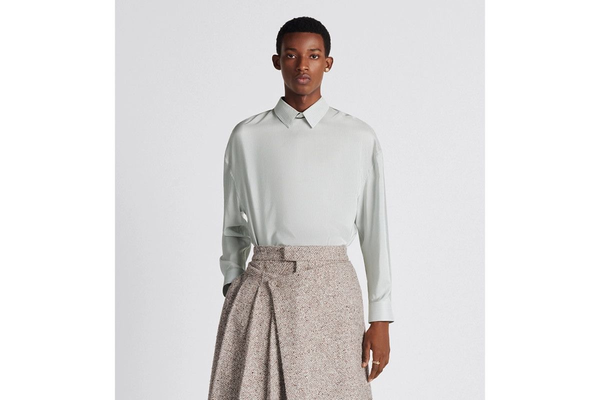 Dior o1bcso1str0125 Shirt with Tied Detail in White Size US M / EU 48-50 / 2 - 4 Thumbnail