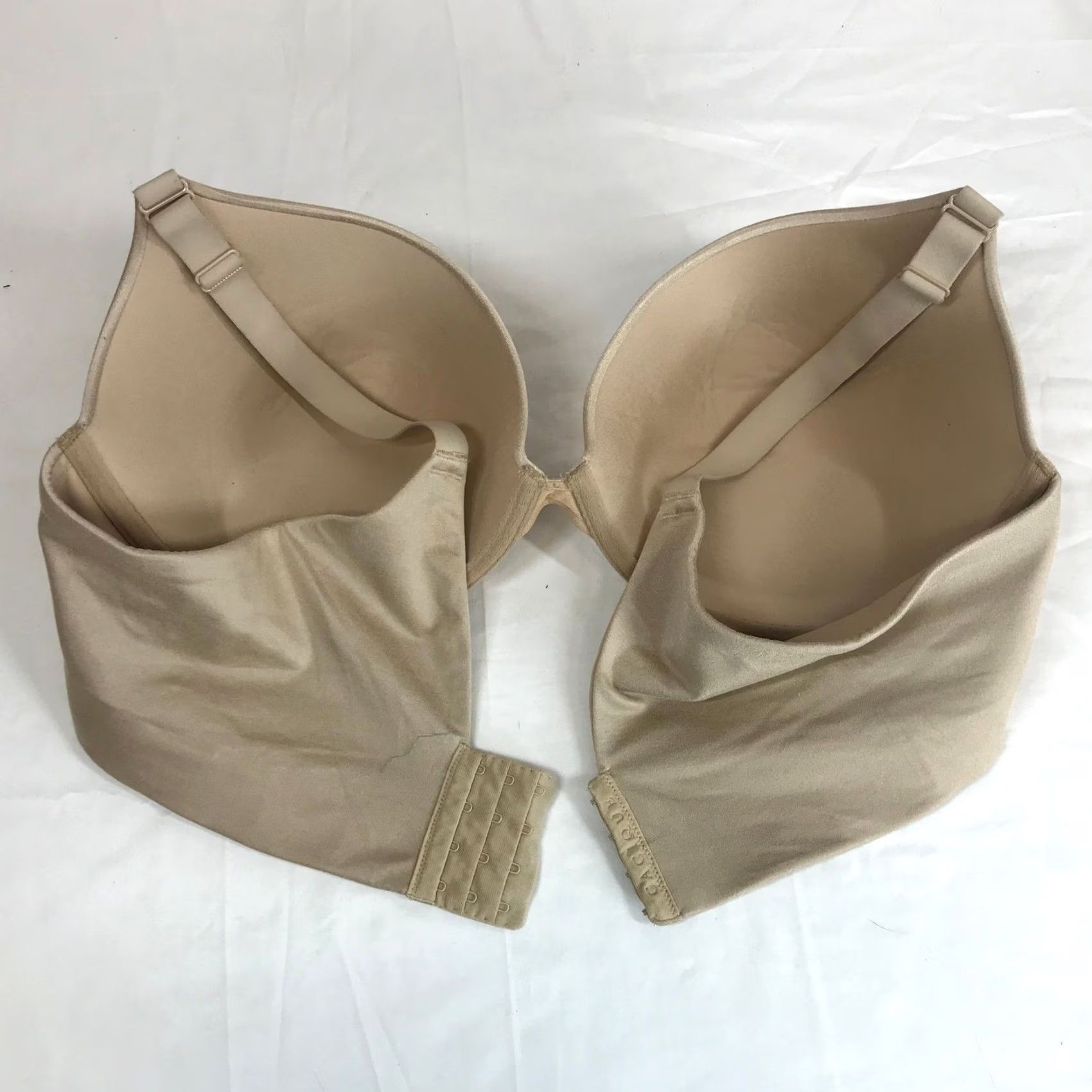 Vintage Cacique Boost Plunge Bra 44DD Tan Beige Plus Size Underwire Seamless Size ONE SIZE - 4 Thumbnail