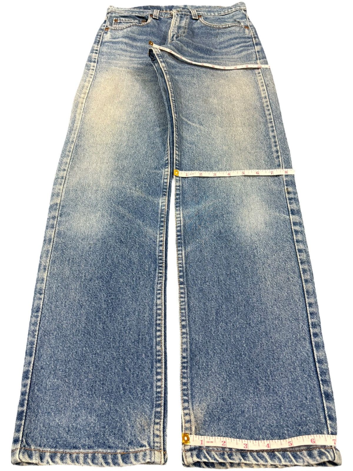 Levi's Vintage 80s Levis 505 Faded Blue Wash Distress Jeans Size US 29 - 10 Thumbnail
