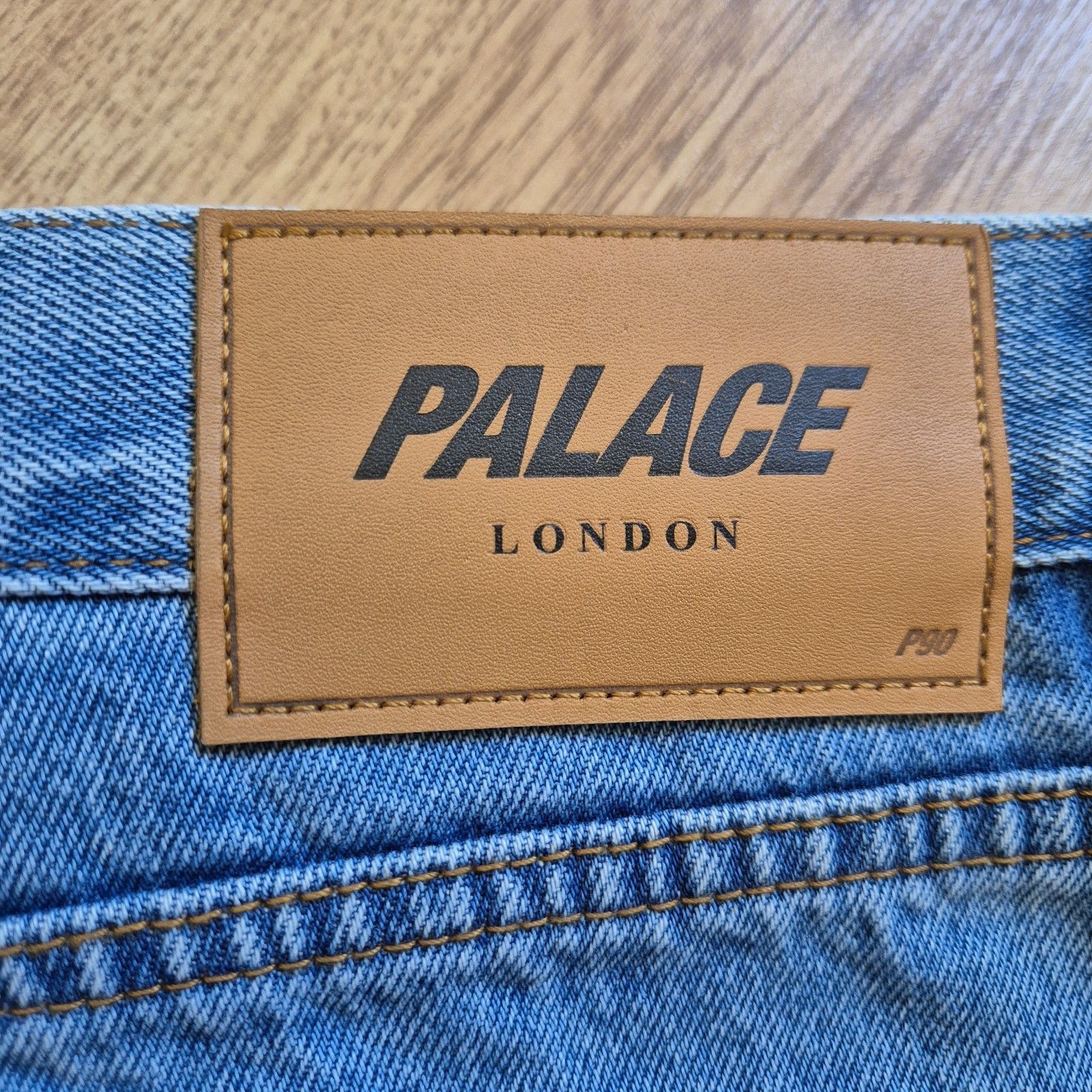 Palace Palace P90 College Stress Baggy Jean Stone Wash Blue 36 FW24 Size US 36 / EU 52 - 5 Thumbnail