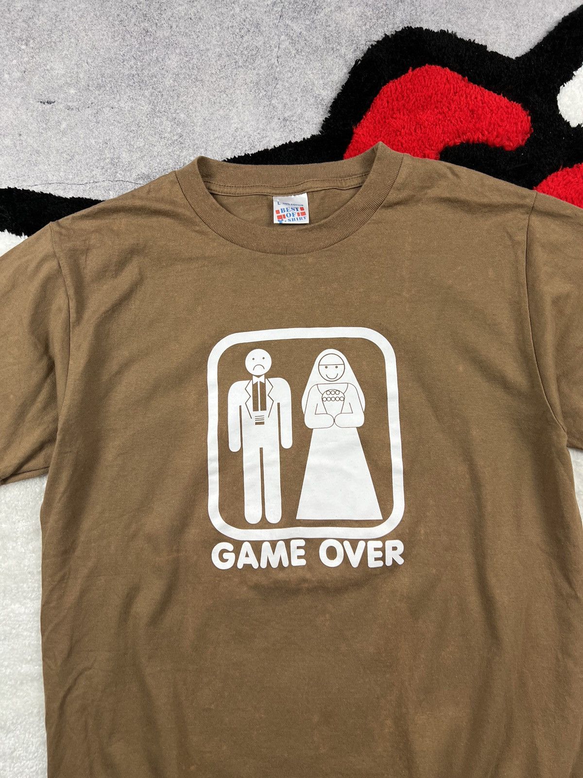 Japanese Brand Vintage Adult Y2K Game Over Faded Japanese Humor Tee Shirt Size US L / EU 52-54 / 3 - 4 Thumbnail