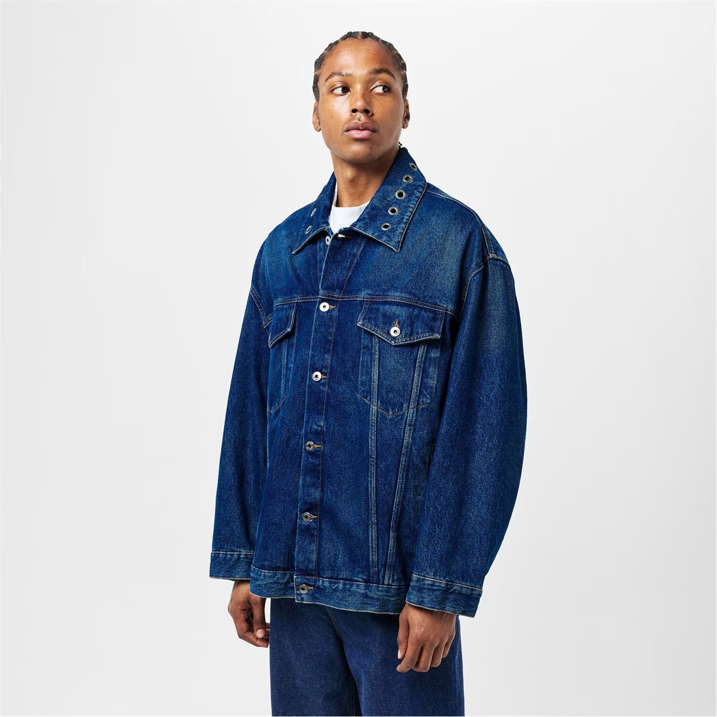 Off-White o1g2r1mq0326 Button Overshirt Jacket in Blue Size US XS / EU 42 / 0 - 3 Thumbnail