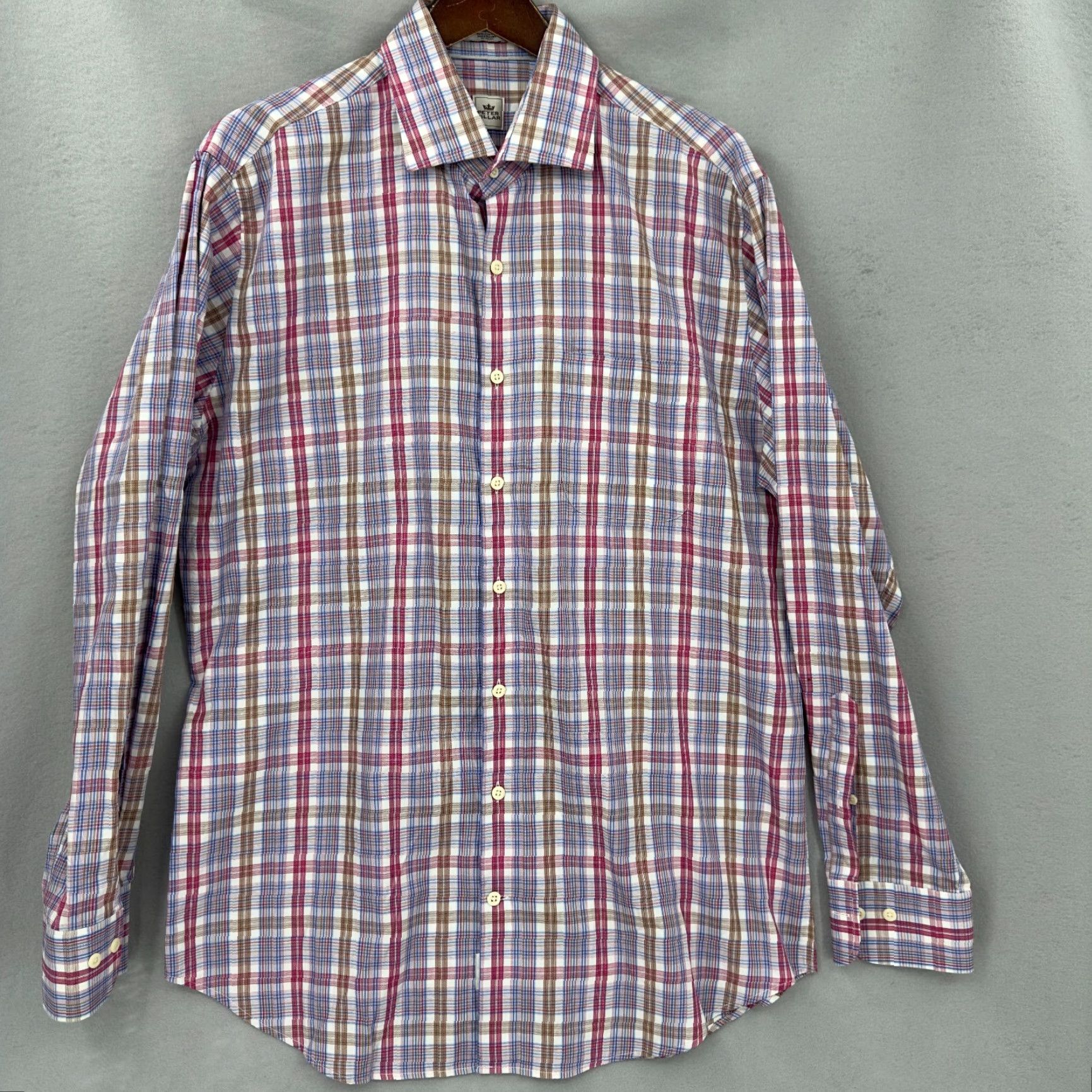 Peter Millar VINTAGE Peter Millar Shirt Men Large Plaid Collared Button Up Casual Business Preppy Dad Size US L / EU 52-54 / 3 - 4 Thumbnail