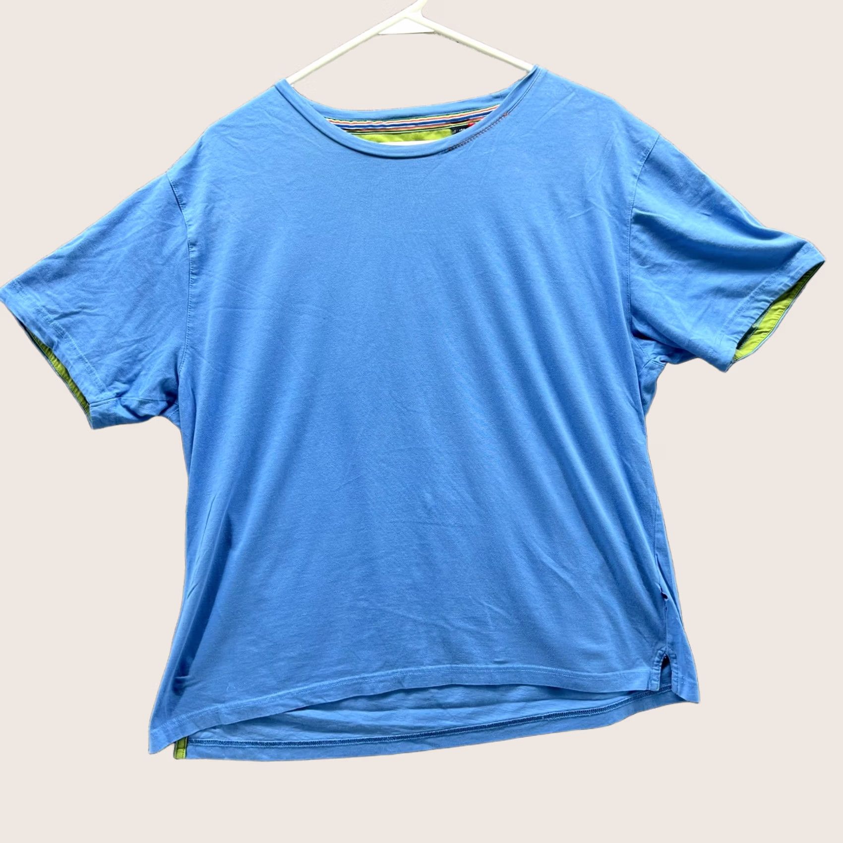Robert Graham Robert Graham Shirt Mens XL Blue Casual Tee Crewneck Cotton Extra Large Green Size US XL / EU 56 / 4 - 1 Thumbnail