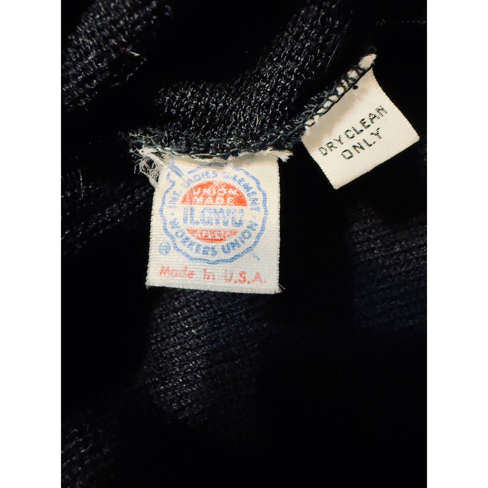 Vintage VTG Goldworm Black Knit Sweater Dress USA Union Made Size S Size S / US 4 / IT 40 - 7 Thumbnail