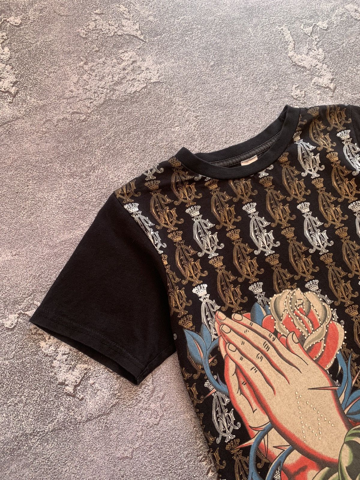 Christian Audigier × Ed Hardy VTG Ed Hardy by Christian Audigier Women’s Black T-Shirt Size S / US 4 / IT 40 - 3 Thumbnail
