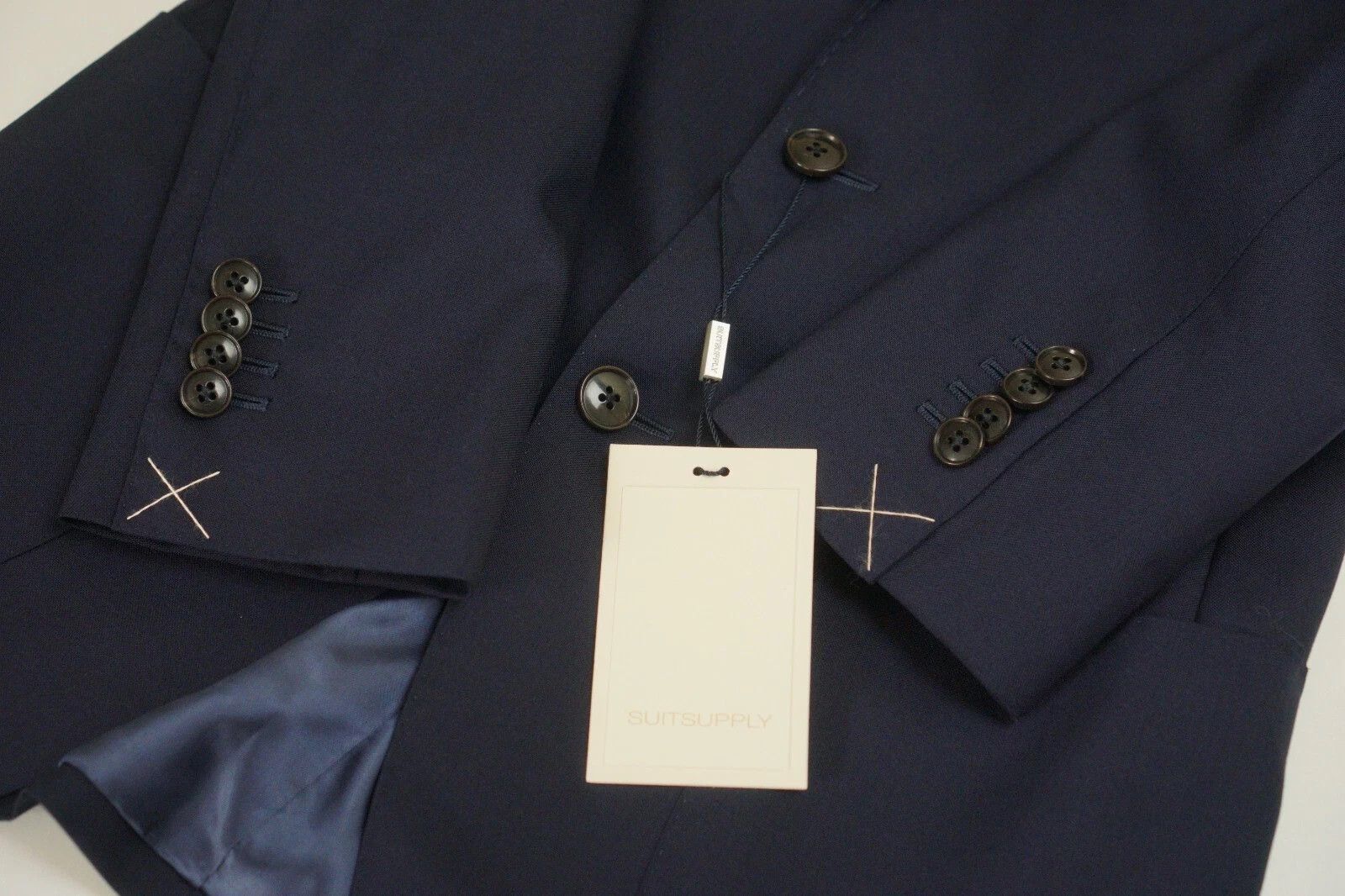 Suitsupply Men Suitsupply Suit Navy La Spalla Wool Vitale Barberis US34 Size 34R - 4 Thumbnail