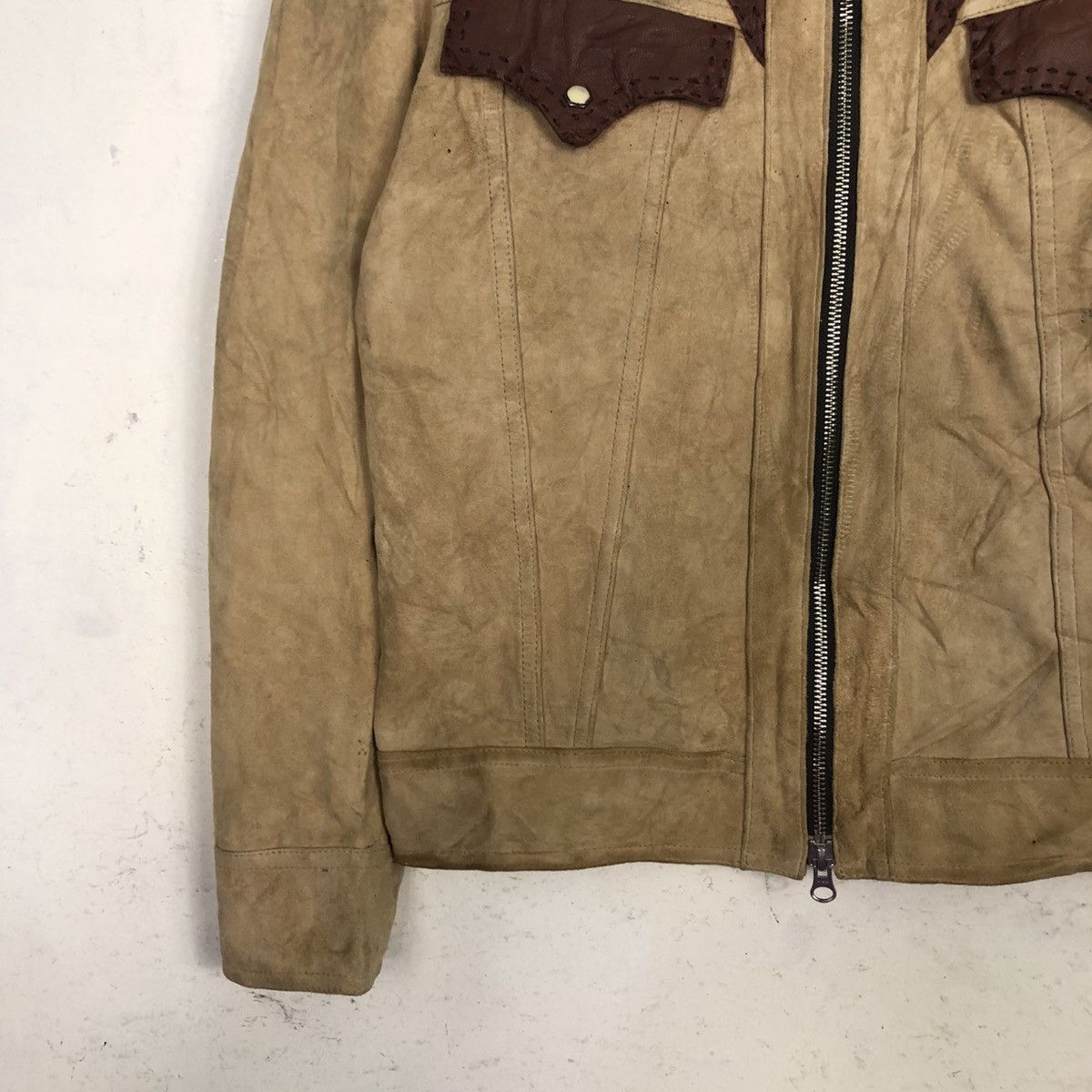 Hysteric Glamour 💥VINTAGE SUEDE LEATHER JACKET WESTERN SABI SABI BIKER Size US S / EU 44-46 / 1 - 6 Thumbnail