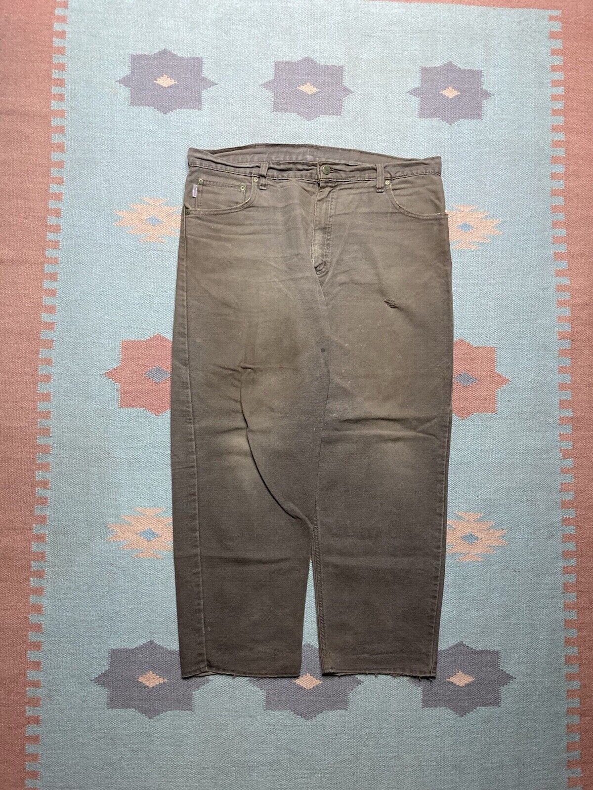 Carhartt × Vintage VTG carhartt canvas work pants baggy skater distressed 38x28 Size US 38 / EU 54 - 5 Thumbnail