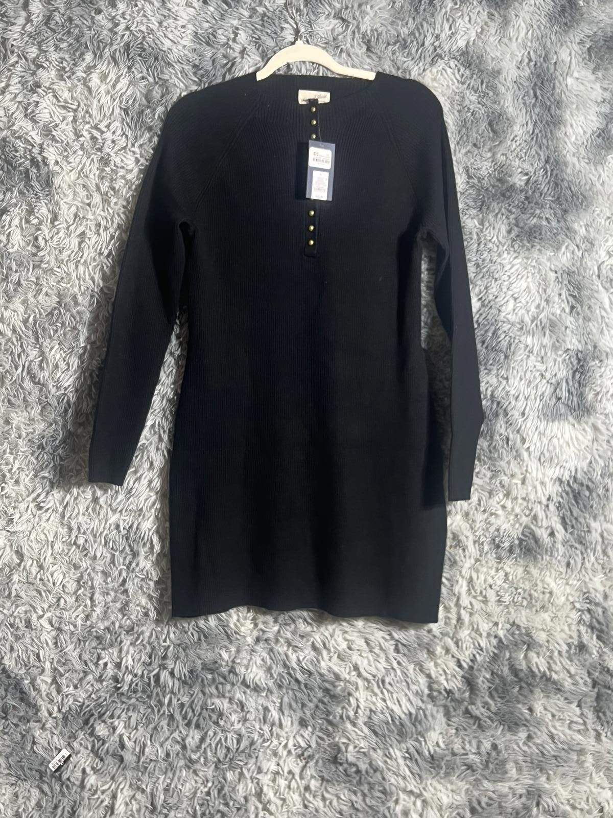 Vineyard Vines Universal thread Women's Black Long Sleeve Dress Size L Size L / US 10 / IT 46 - 1 Thumbnail