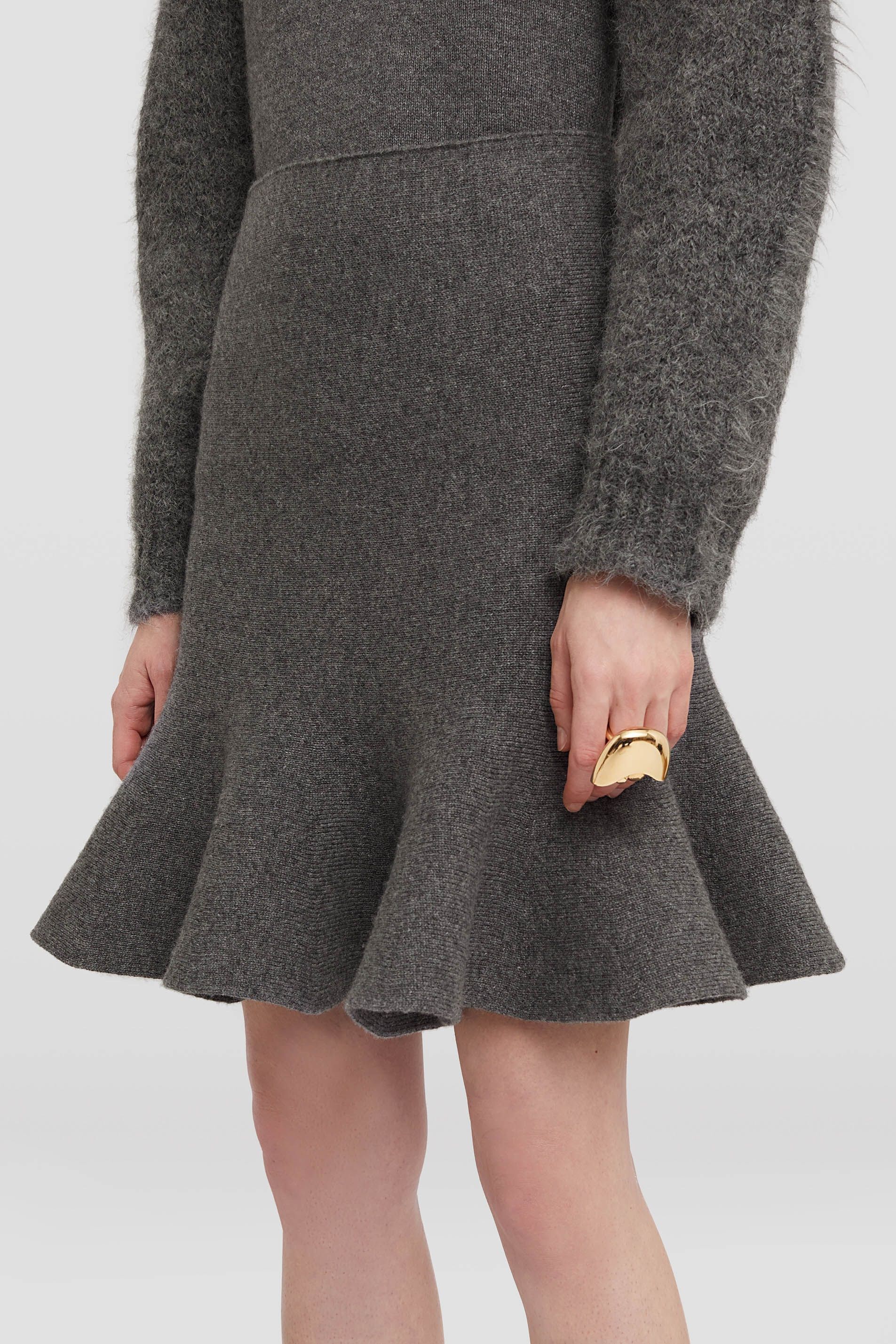 Jil Sander o1y1025 Mini Skirt in Gray Size 25" / US 0 / IT 36 - 5 Thumbnail