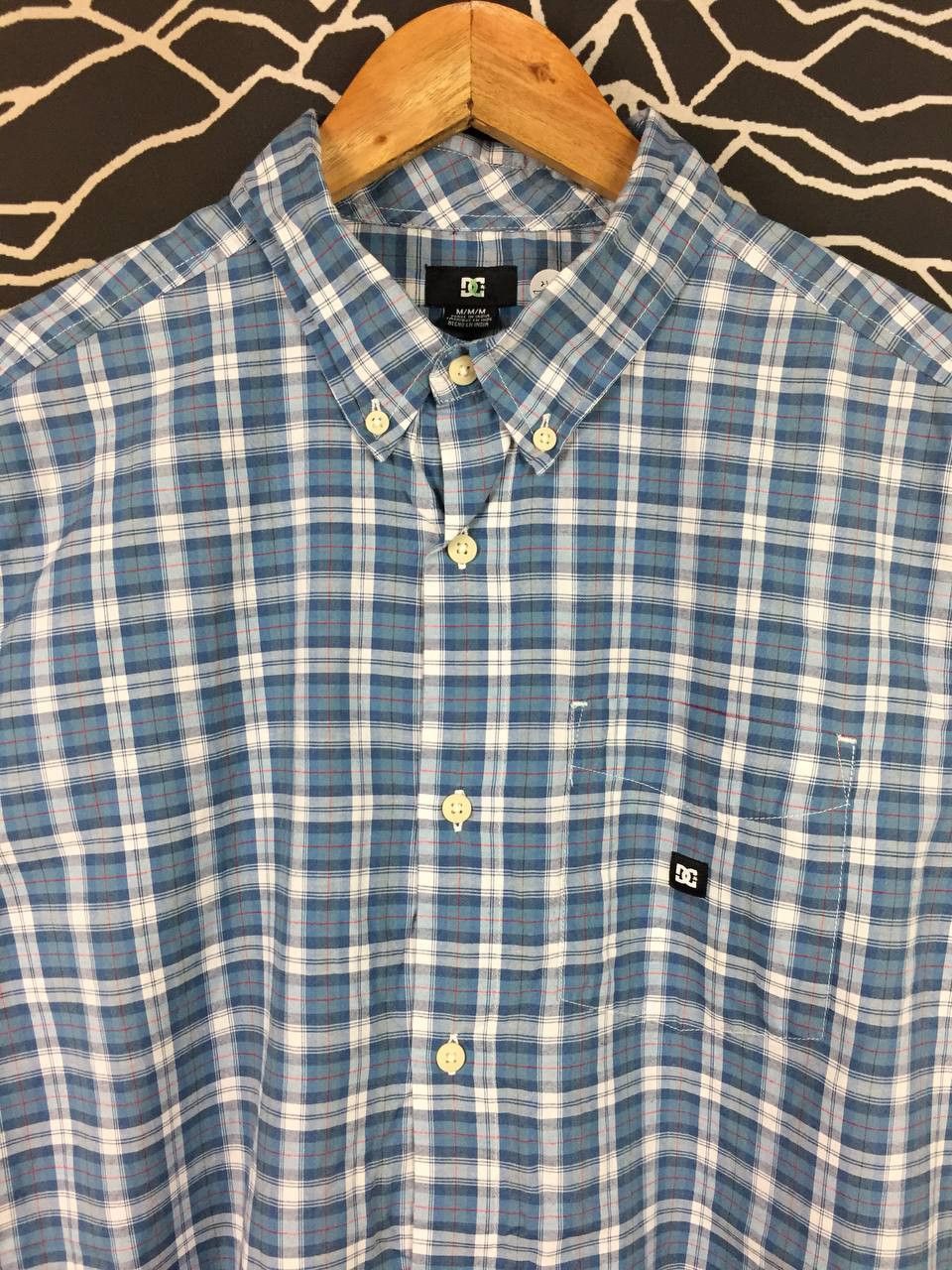 DC DC Shoes Checkered Plaid Button Down Short Sleeve Shirt Size US M / EU 48-50 / 2 - 3 Thumbnail